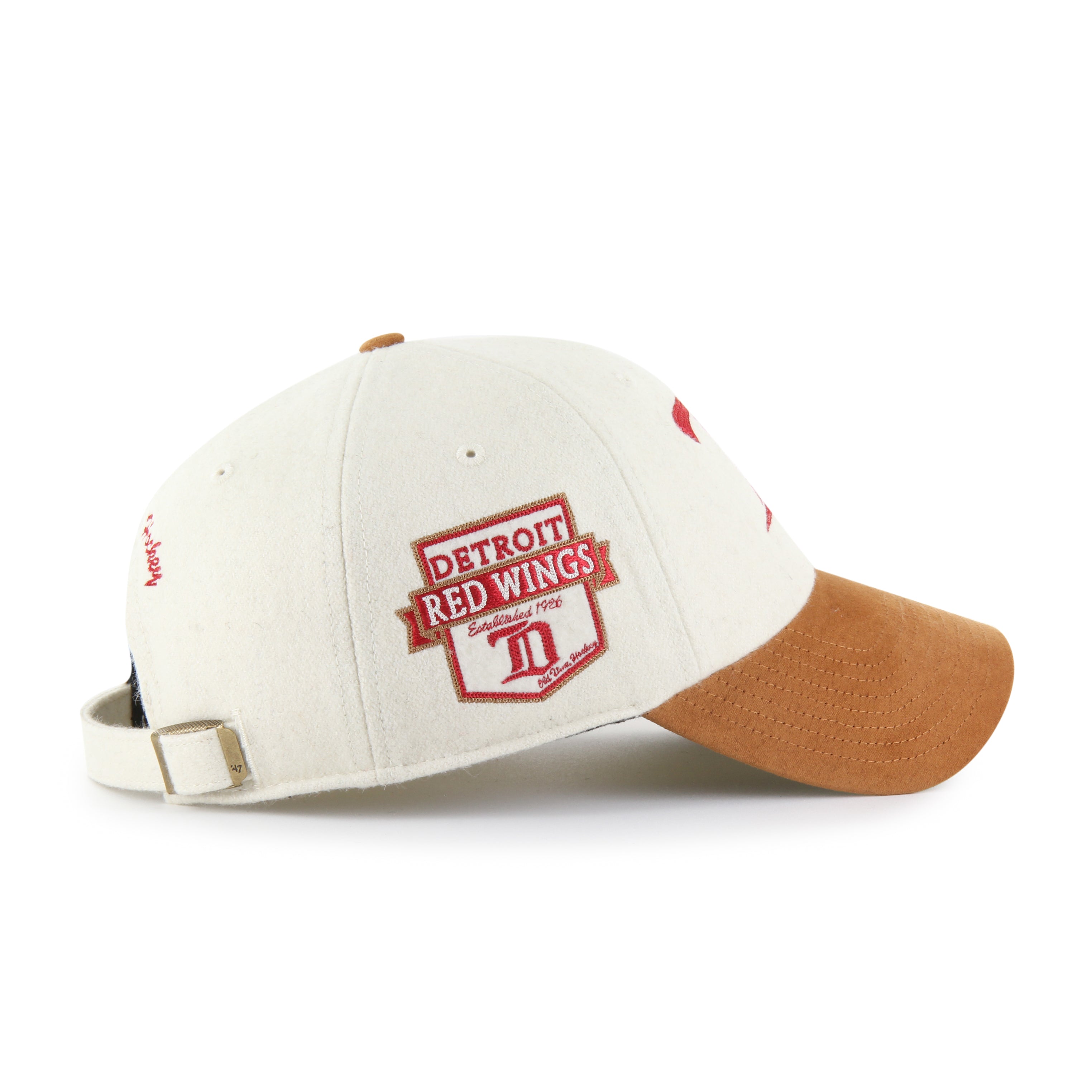Casquette ajustable pour homme Detroit Red Wings NHL 47 Brand Rafter Clean Up beige