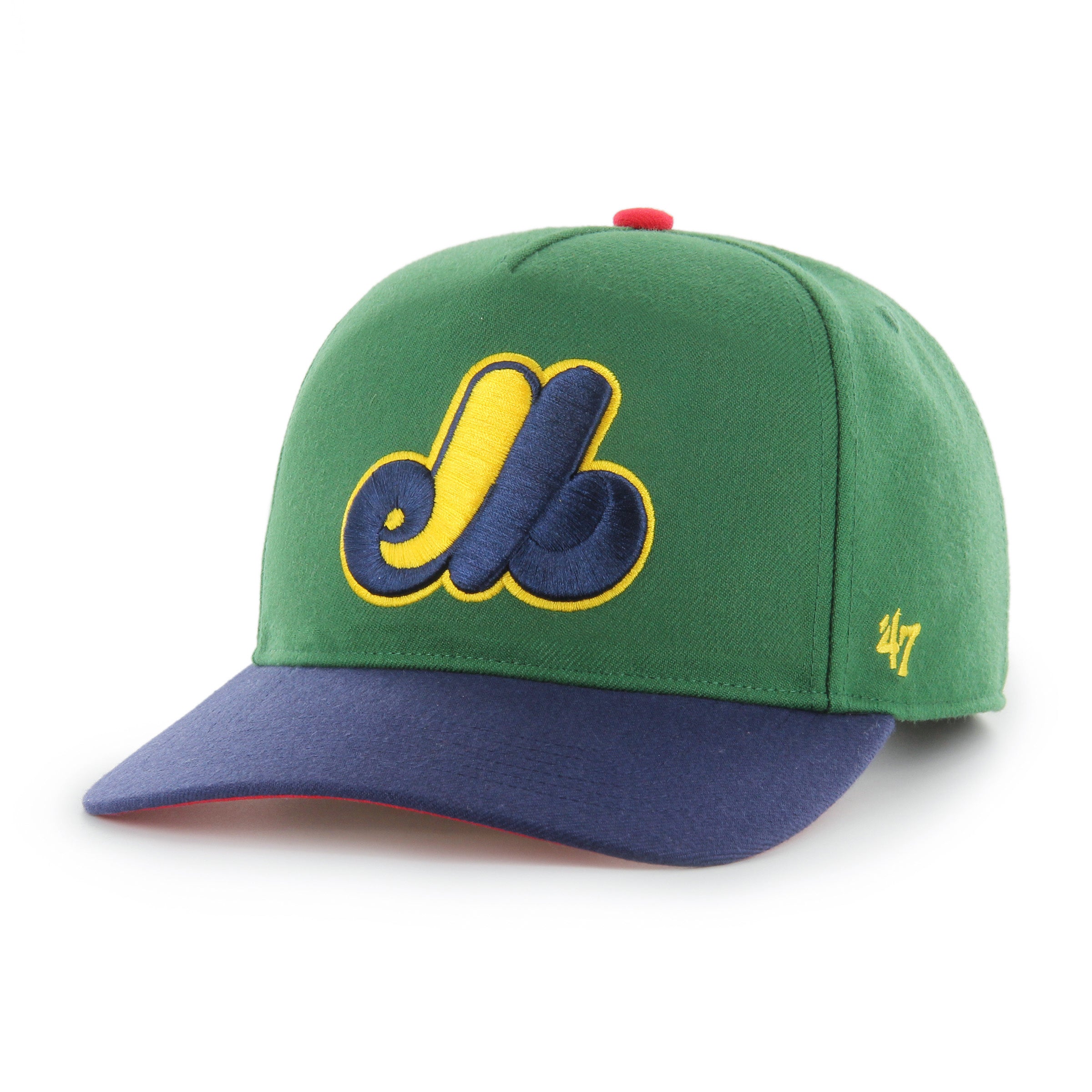 Montreal Expos MLB 47 Brand Men's Green Yacht Club Hitch Snapback