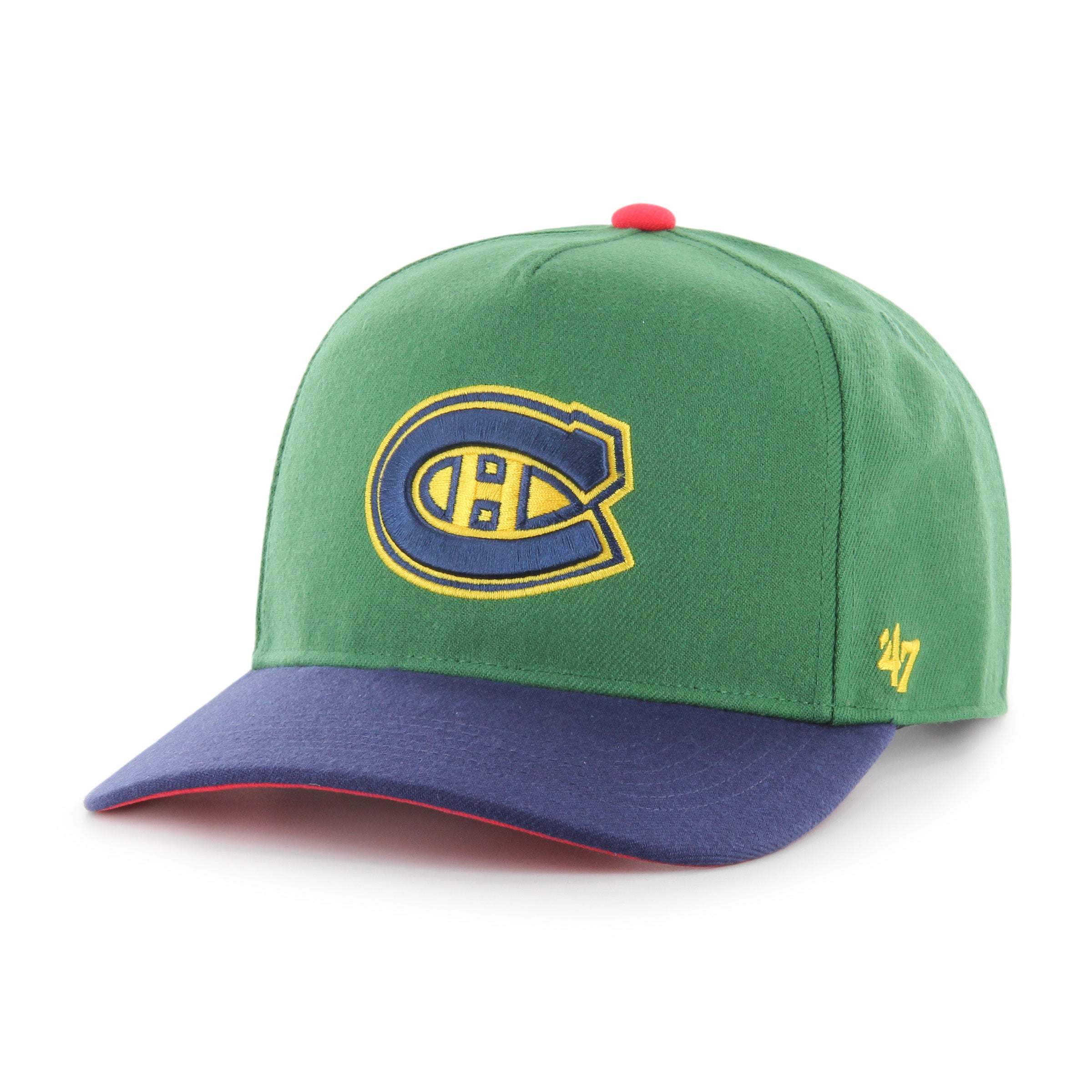 Casquette à visière snapback Yacht Club Hitch verte pour homme des Canadiens de Montréal NHL 47 Brand