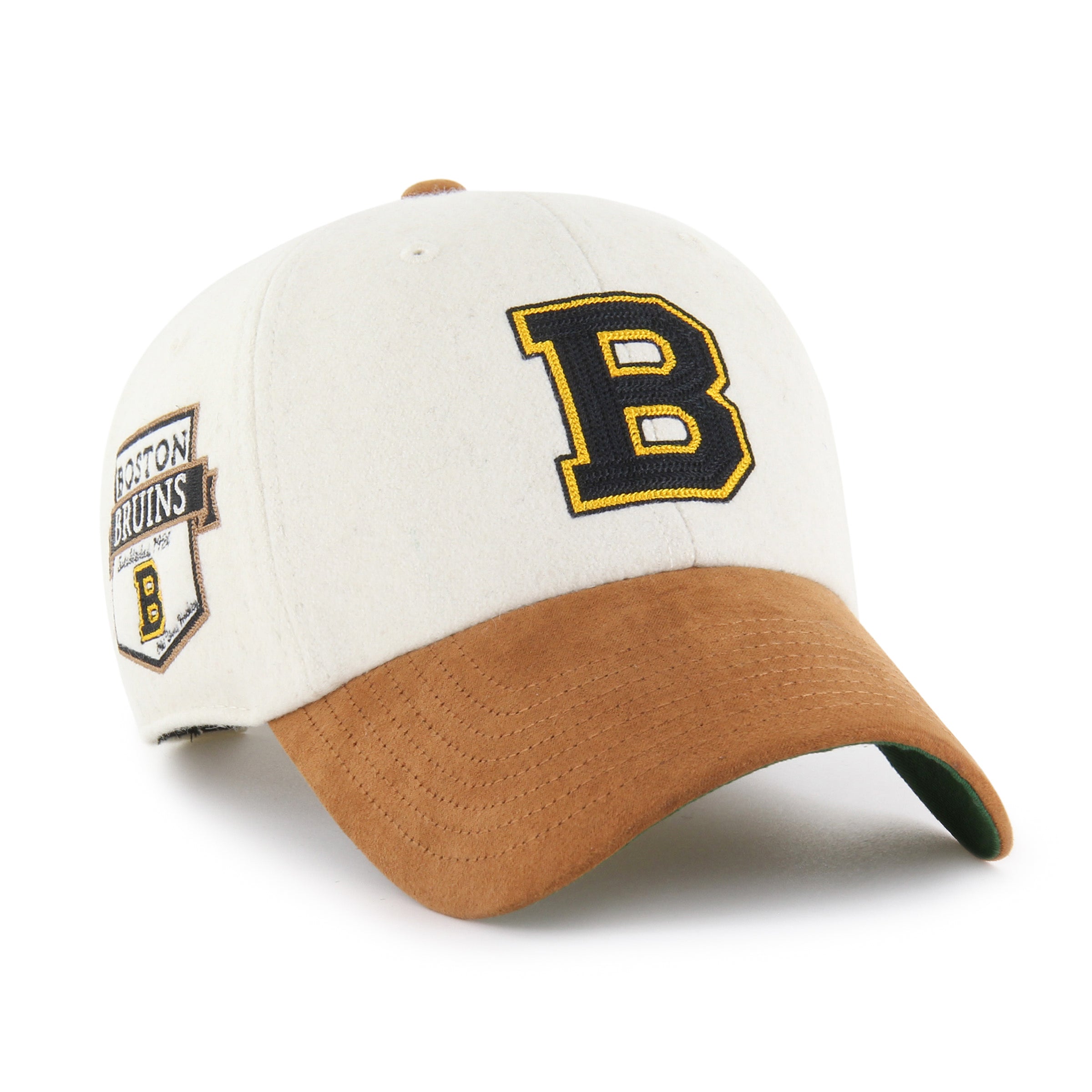 Boston Bruins NHL 47 Brand Men's Beige Rafter Clean Up Adjustable Hat