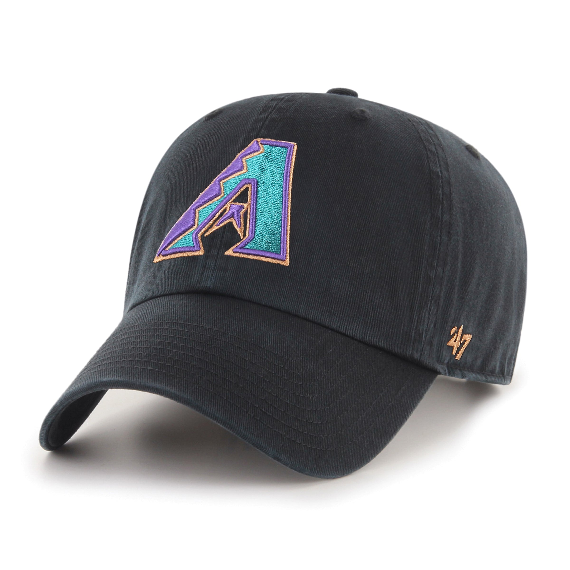 Casquette ajustable noire vintage Clean Up pour homme de la marque MLB 47 des Diamondbacks de l'Arizona