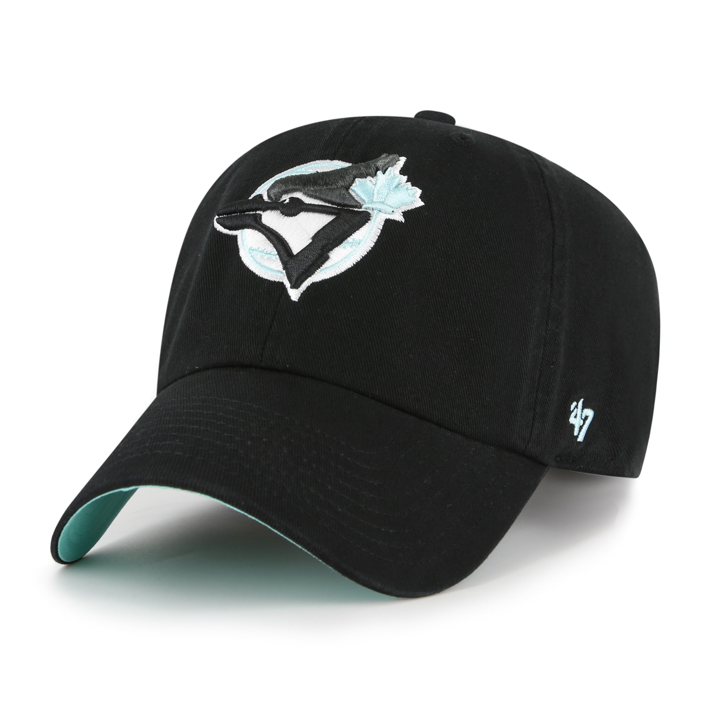 Toronto Blue Jays MLB 47 Brand Men's Black Mint Double Under Clean Up Adjustable Hat