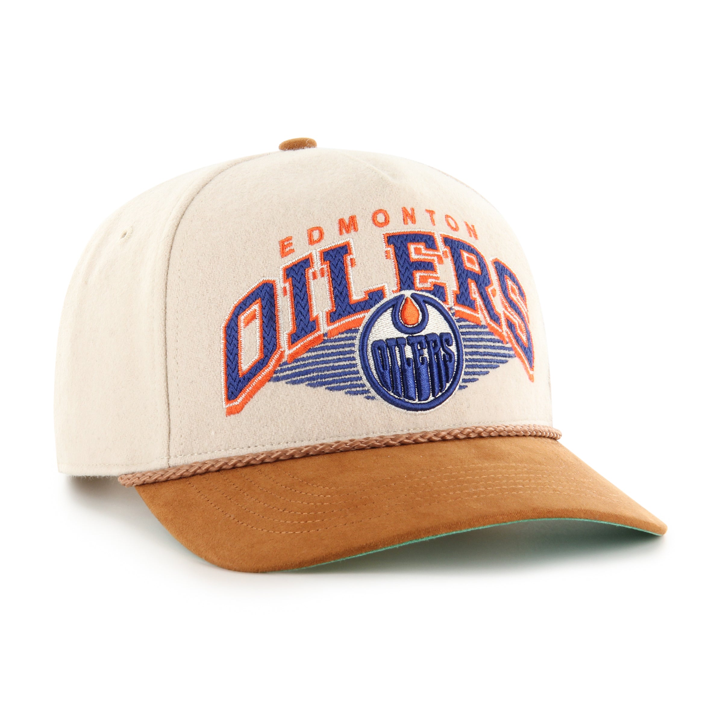 Edmonton Oilers NHL 47 Brand Men's Pomona Wool Rope Hitch Snapback Hat
