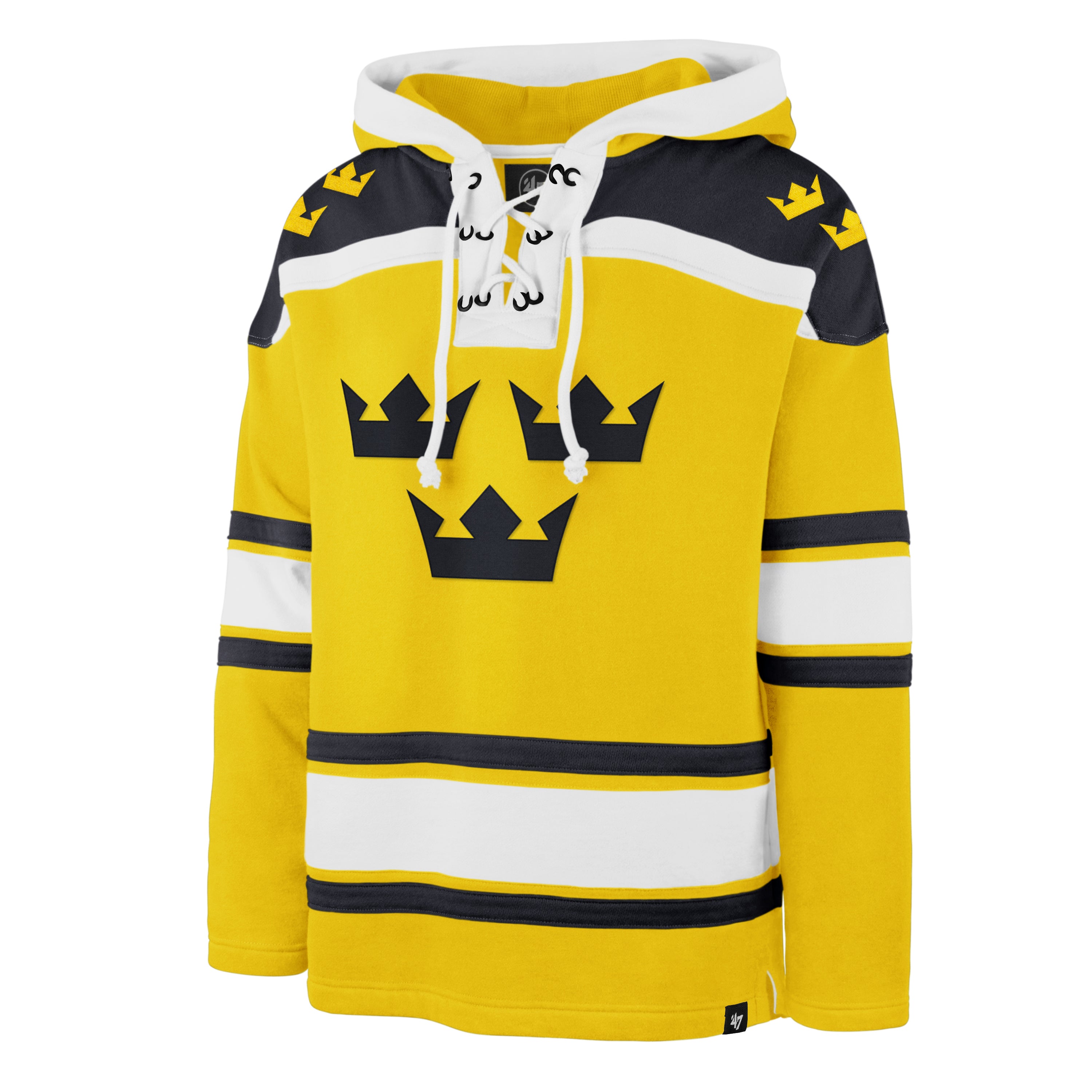 Sweden NHL 4 Nations Face-Off 47 Brand Men's Yellow Heavyweight Lacer Hoodie