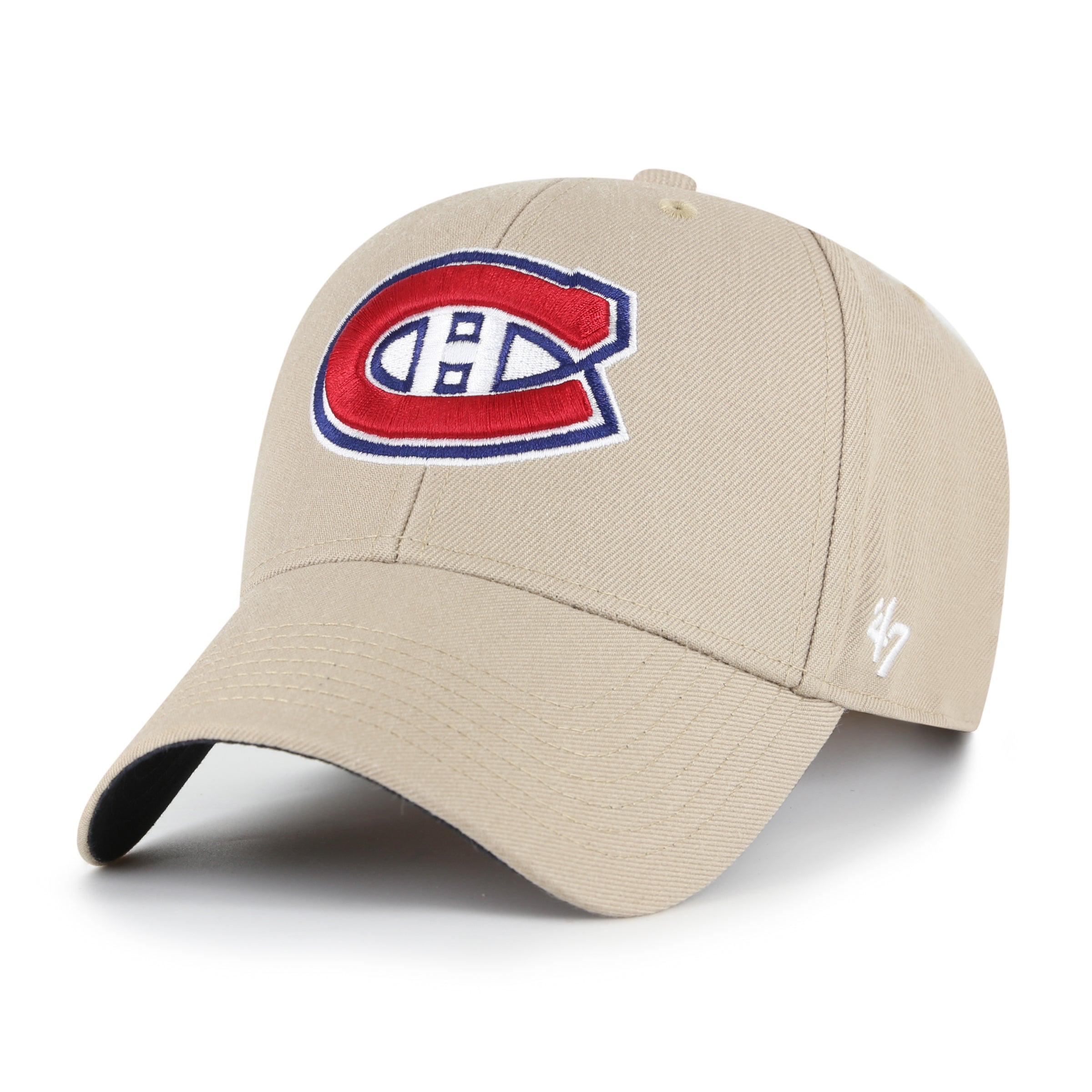 Montreal Canadiens NHL 47 Brand Men's Khaki MVP Sure Shot Snapback