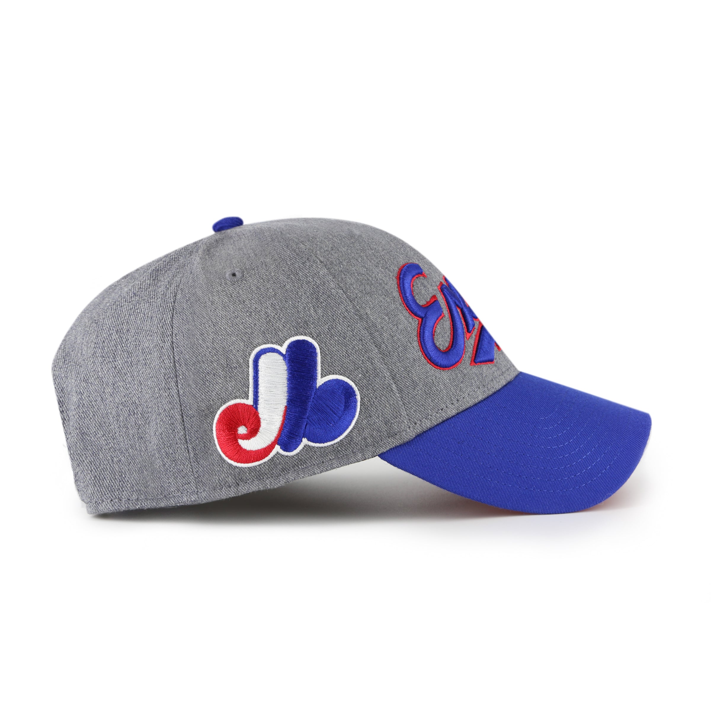 Casquette Snapback MVP Granite Script grise pour homme des Expos de Montréal de la marque MLB 47