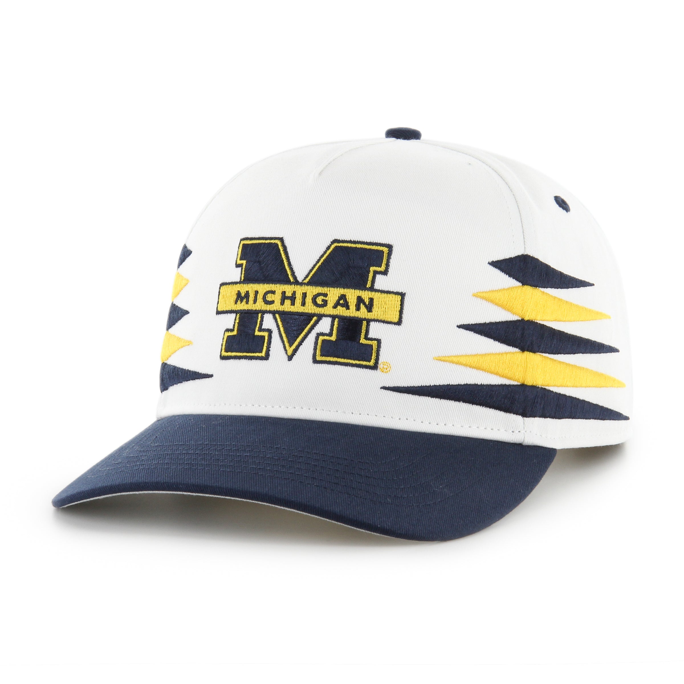 Casquette snapback blanche à diamants pour homme des Wolverines du Michigan, NCAA 47 Brand