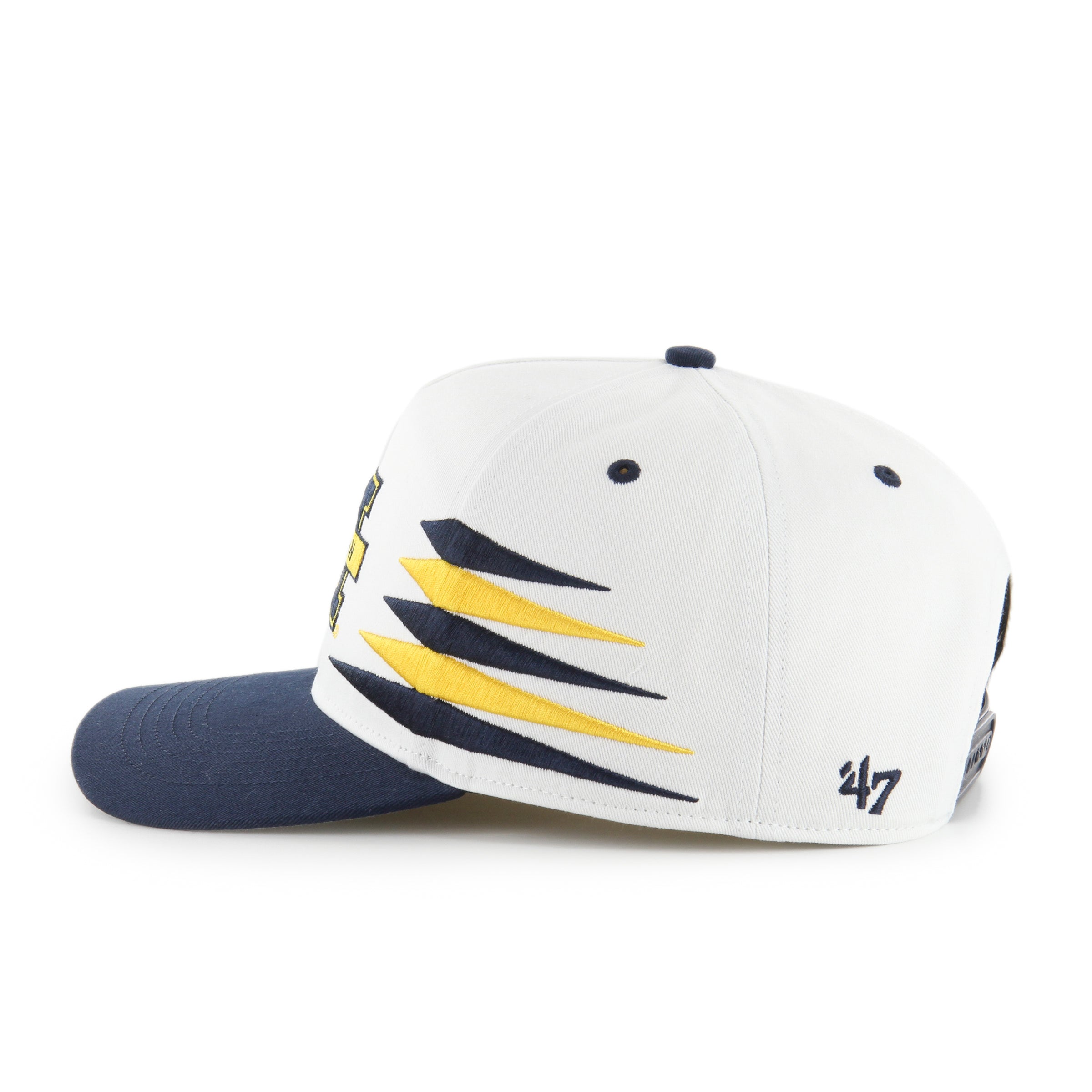 Casquette snapback blanche à diamants pour homme des Wolverines du Michigan, NCAA 47 Brand