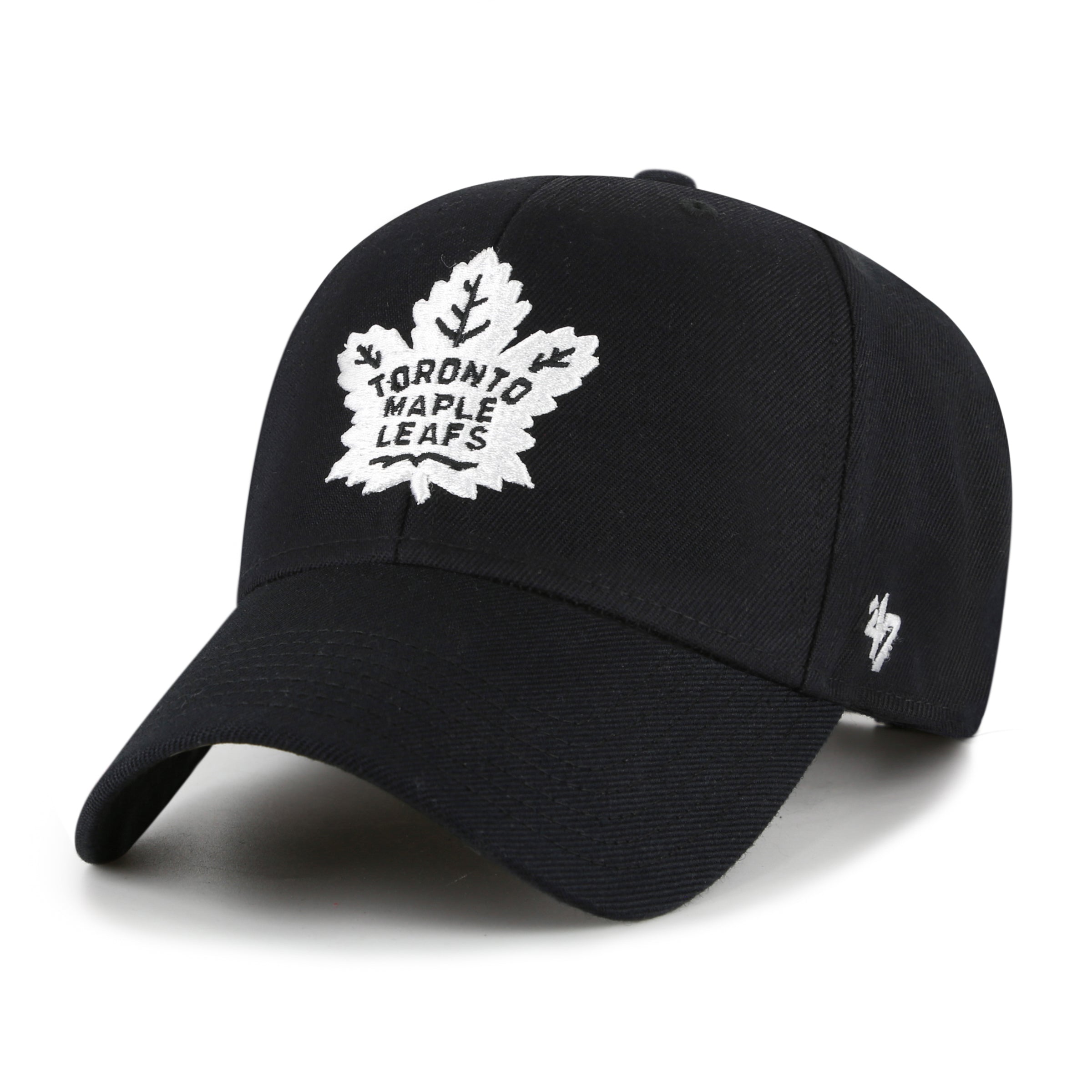 Casquette snapback MVP Sure Shot noire et blanche pour homme de la LNH 47 des Maple Leafs de Toronto