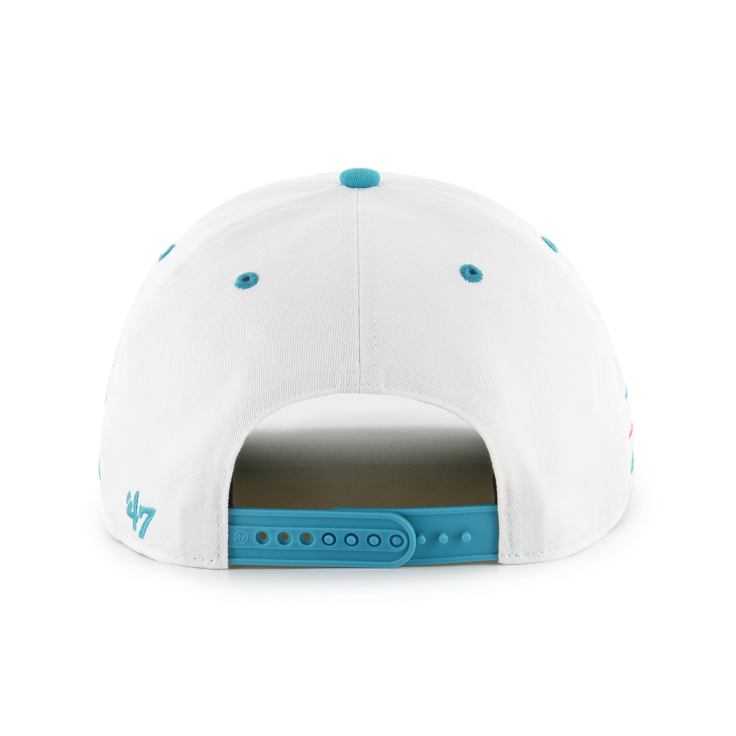 Casquette snapback blanche Diamond Hitch des Miami Dolphins NFL 47 Brand pour homme