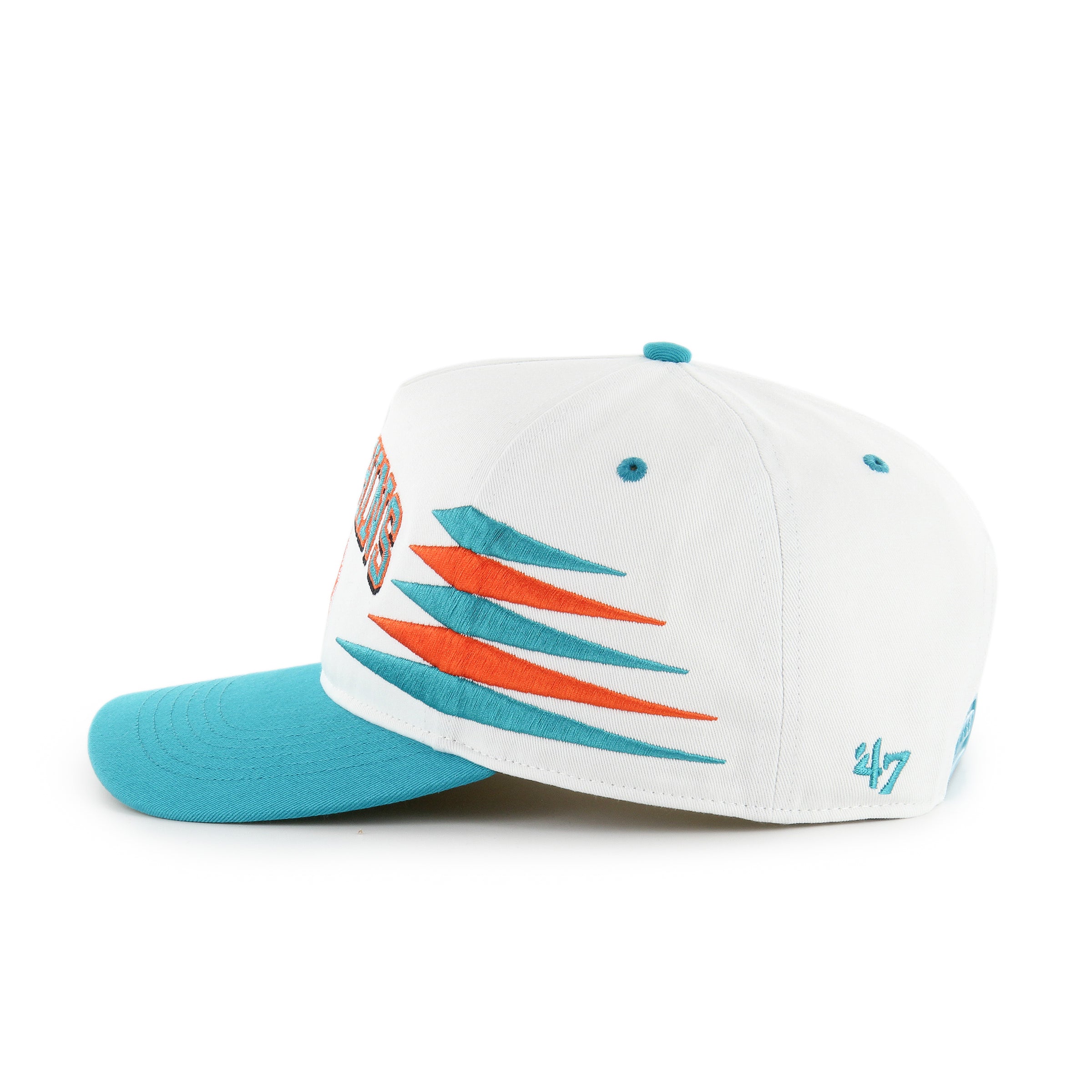 Casquette snapback blanche Diamond Hitch des Miami Dolphins NFL 47 Brand pour homme