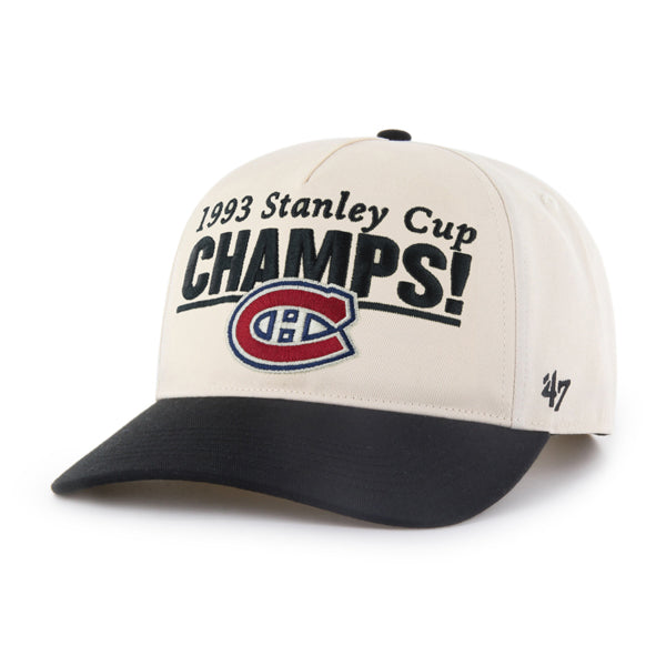 Casquette à visière rabattable beige et noire pour homme des Canadiens de Montréal de la LNH 47 Brand