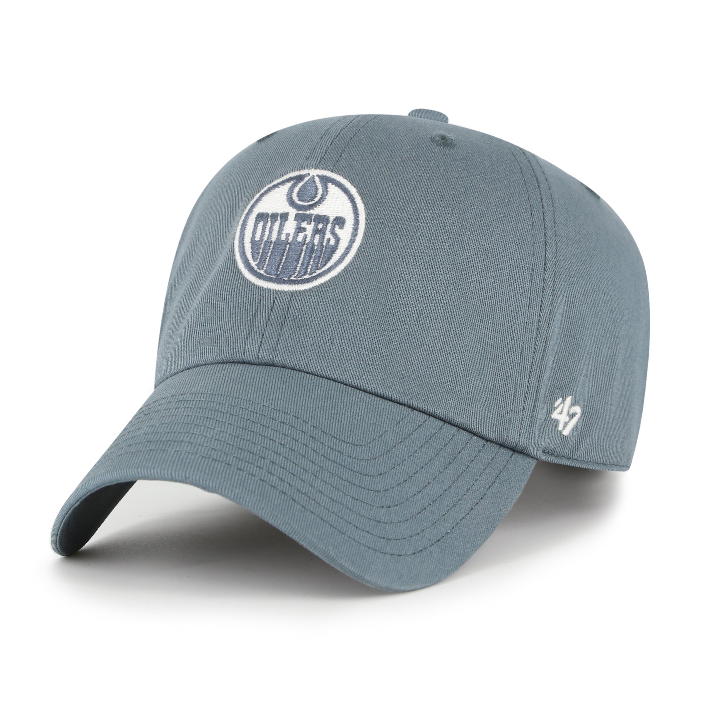 Casquette ajustable Foundation Clean Up grise pour homme des Oilers d'Edmonton de la LNH 47 Brand