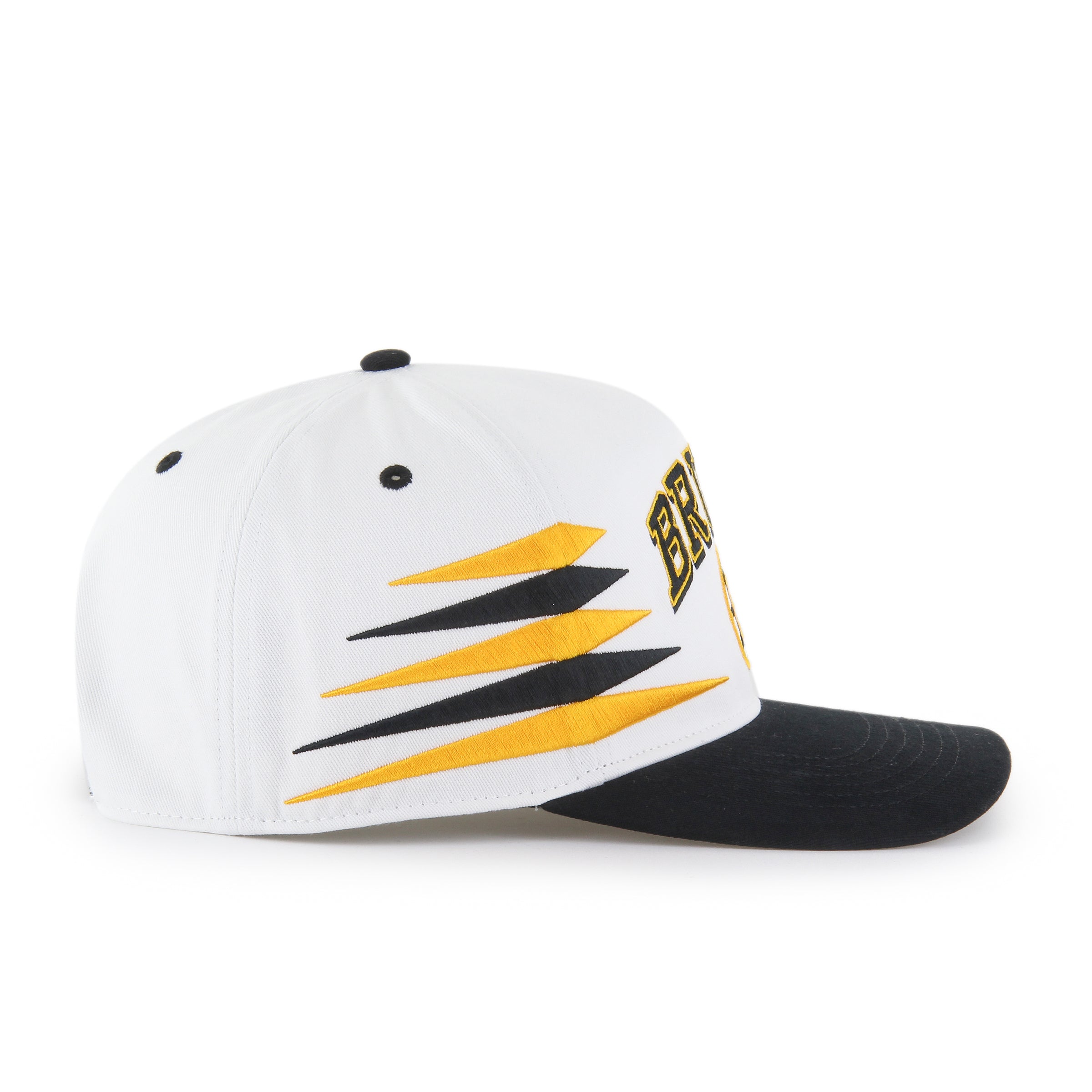 Boston Bruins NHL 47 Brand Men's White Diamond Hitch Snapback Hat
