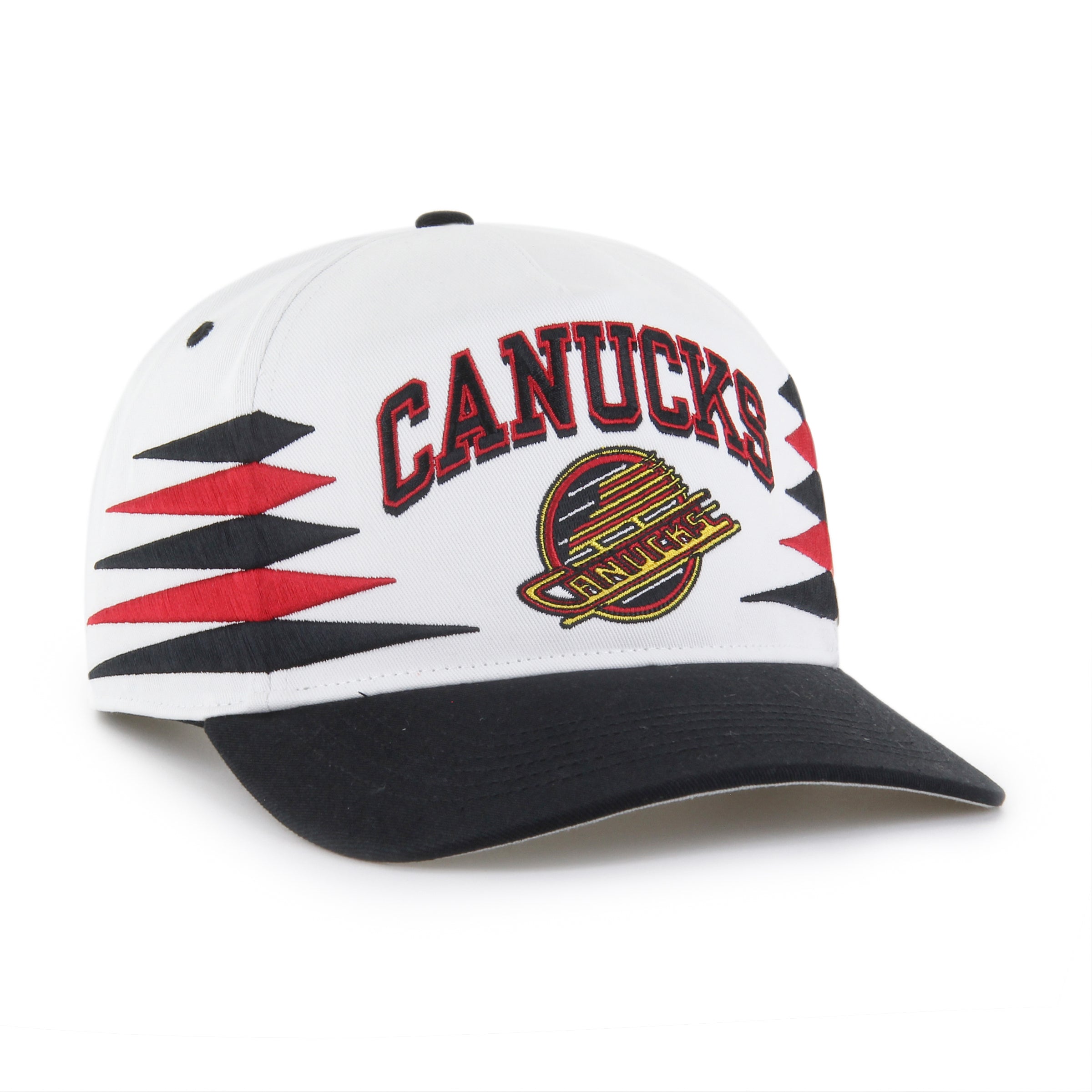 Vancouver Canucks NHL 47 Brand Men's White Diamond Hitch Snapback Hat