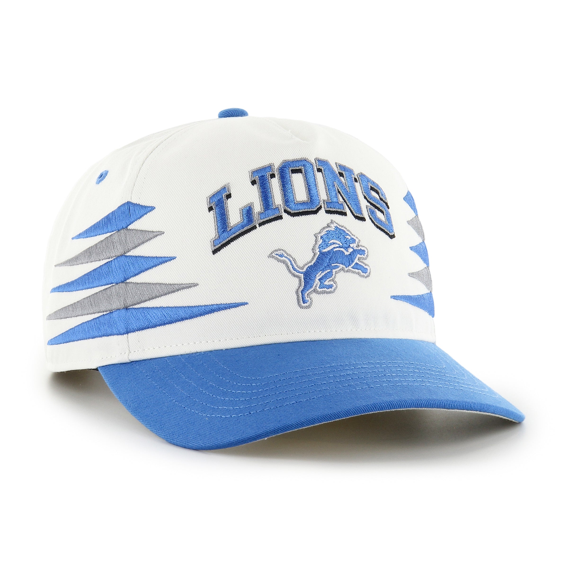 Detroit Lions NFL 47 Brand Men's White Diamond Hitch Snapback Hat