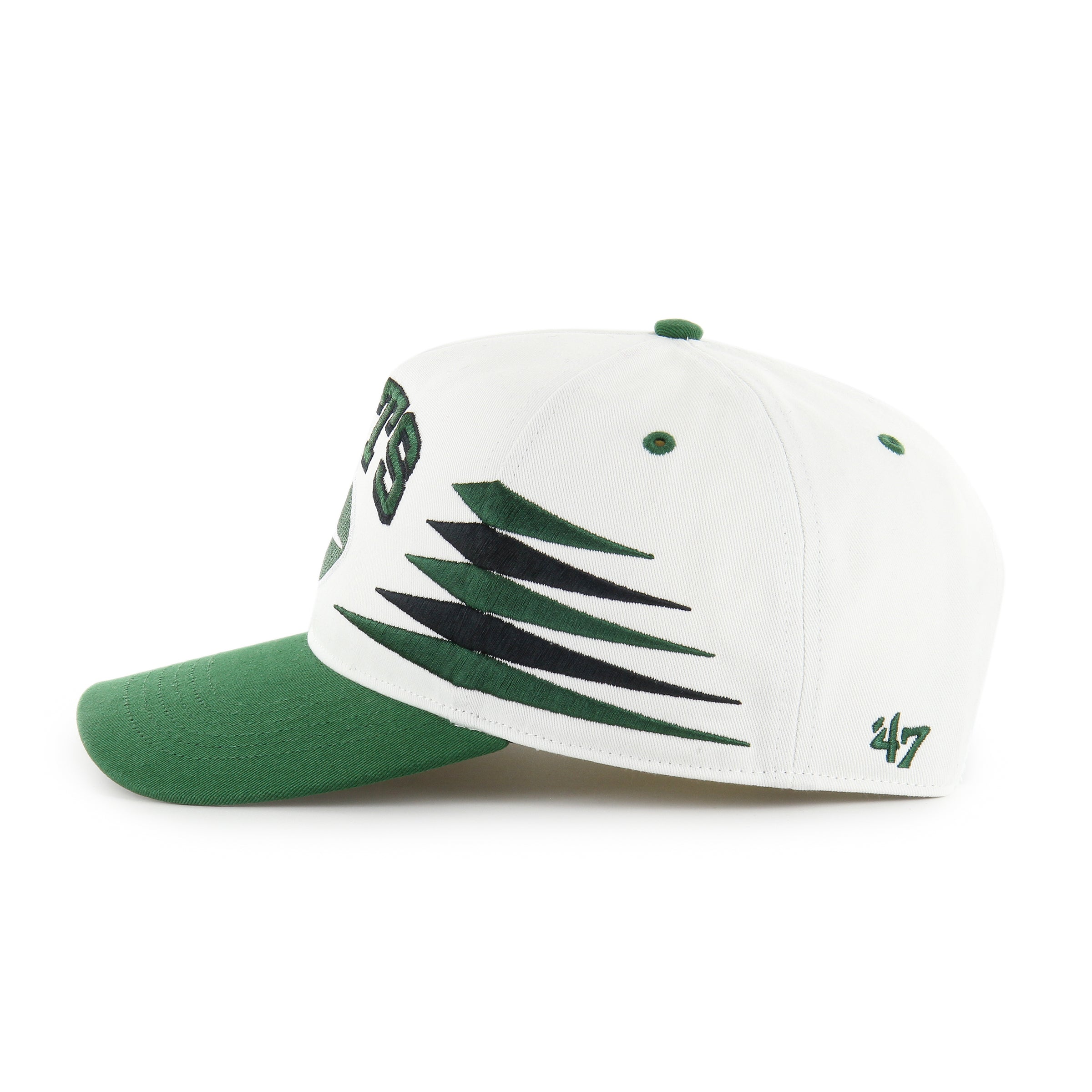 New York Jets NFL 47 Brand Men's White Diamond Hitch Snapback Hat