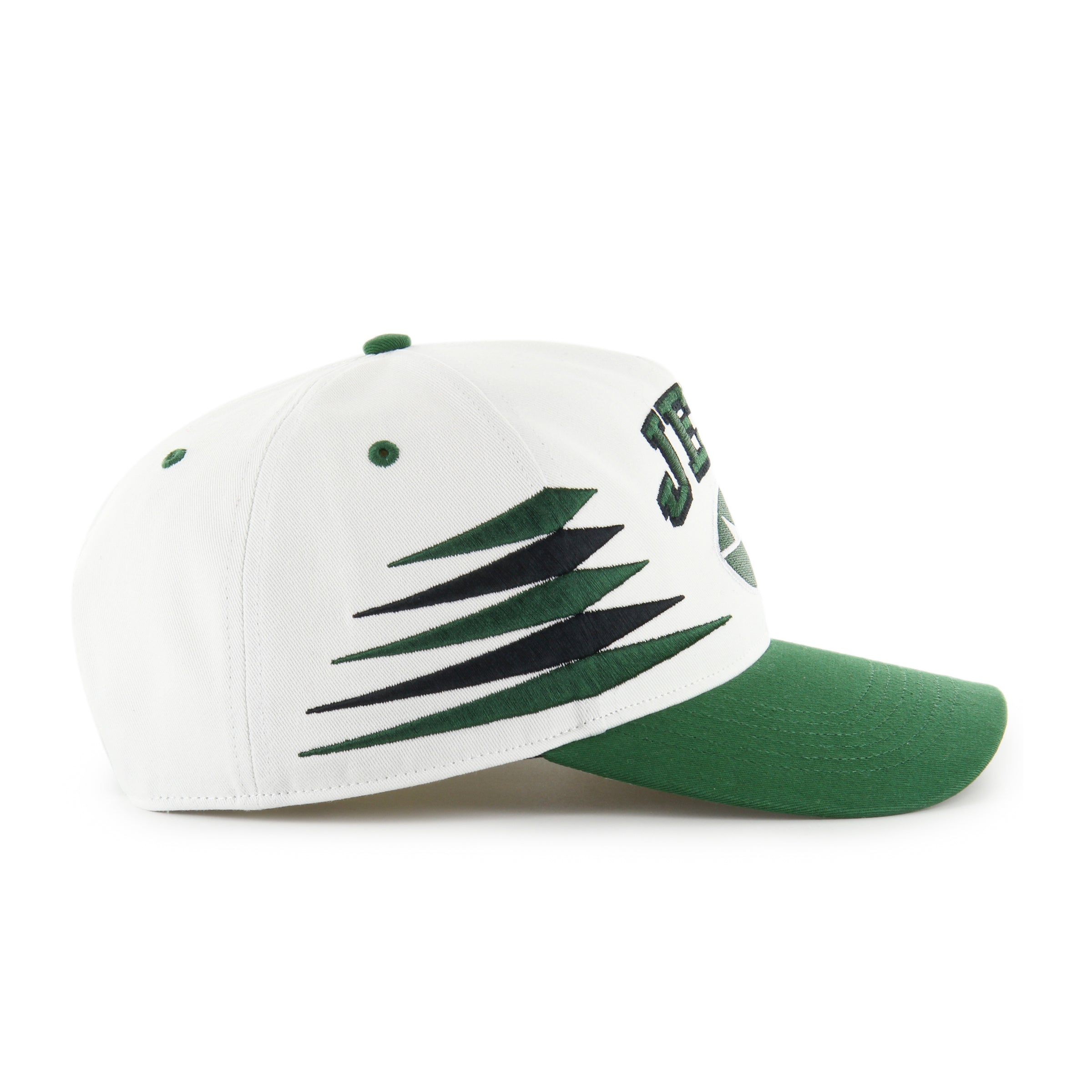 New York Jets NFL 47 Brand Men's White Diamond Hitch Snapback Hat