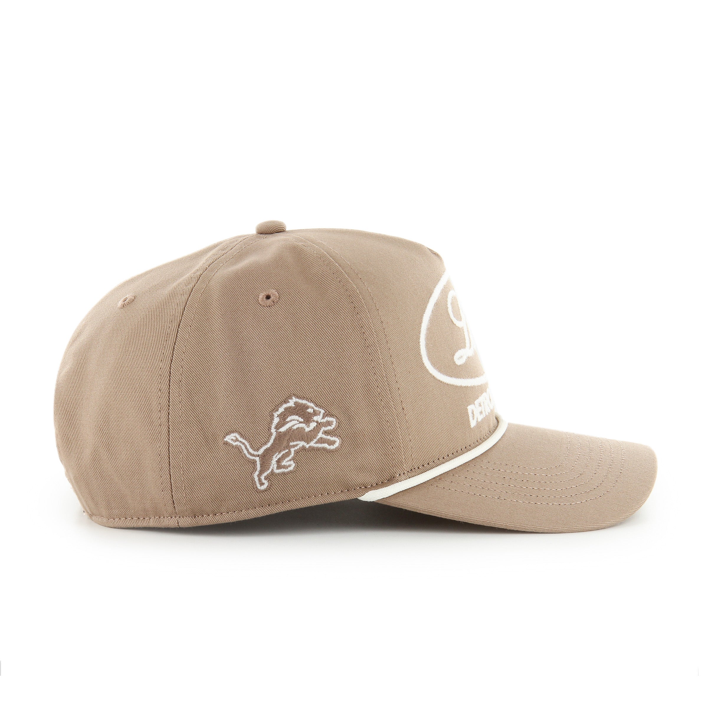 Detroit Lions NFL 47 Brand Men's Sandstone Foundational Rope Hitch Snapback Hat