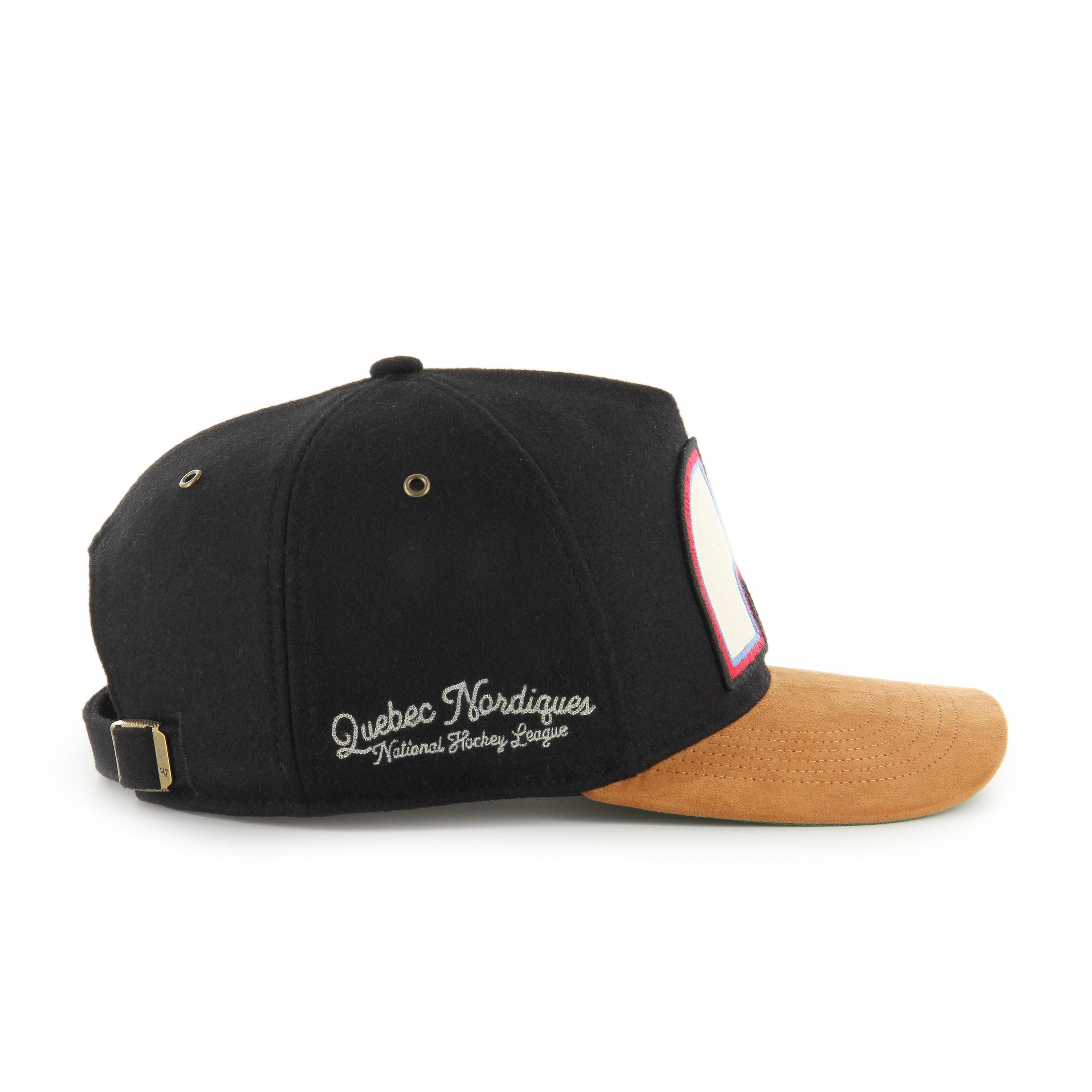 Casquette ajustable Golden Age Hitch pour homme de la LNH 47 Brand des Nordiques de Québec, noire