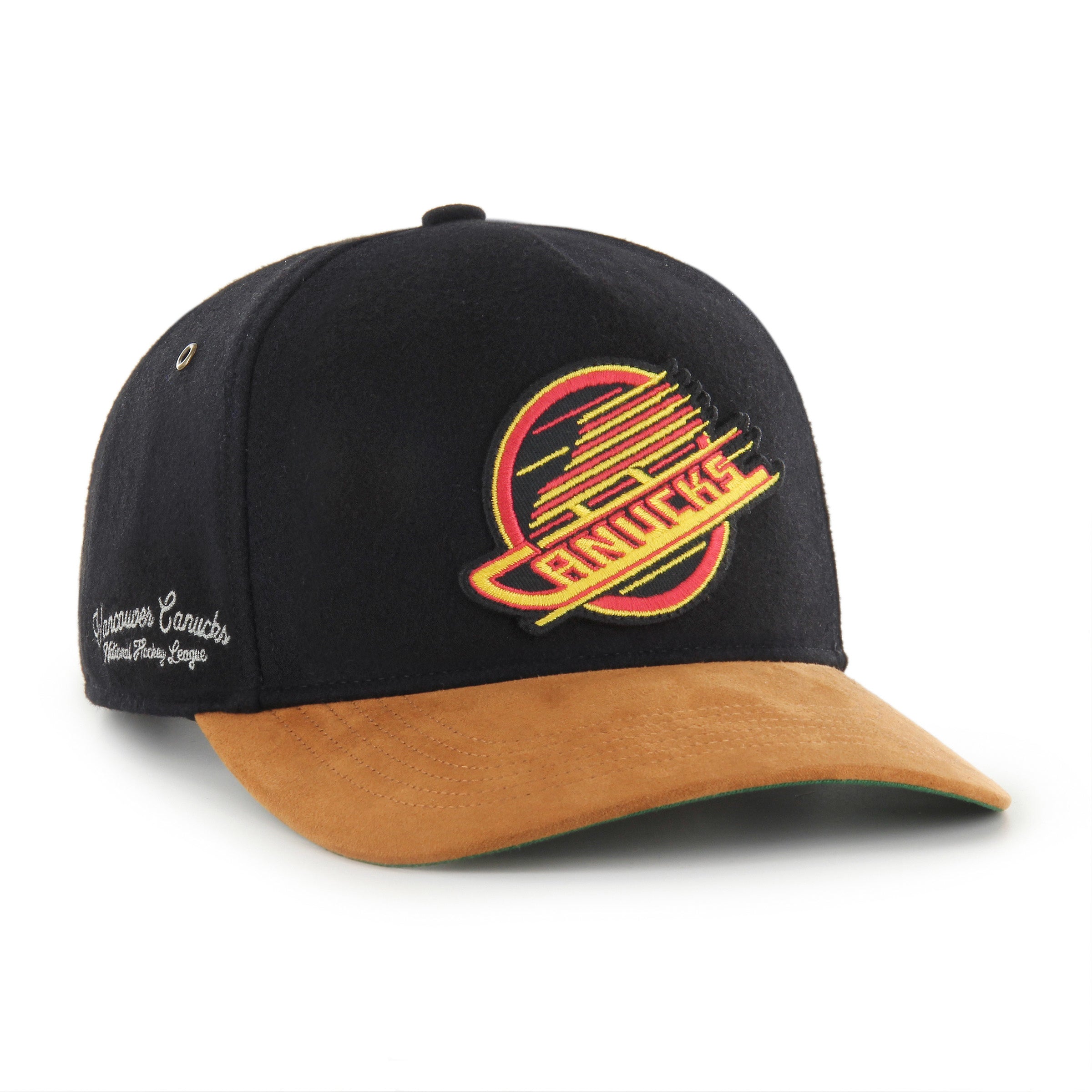Vancouver Canucks NHL 47 Brand Men's Black Golden Age Hitch Adjustable Hat