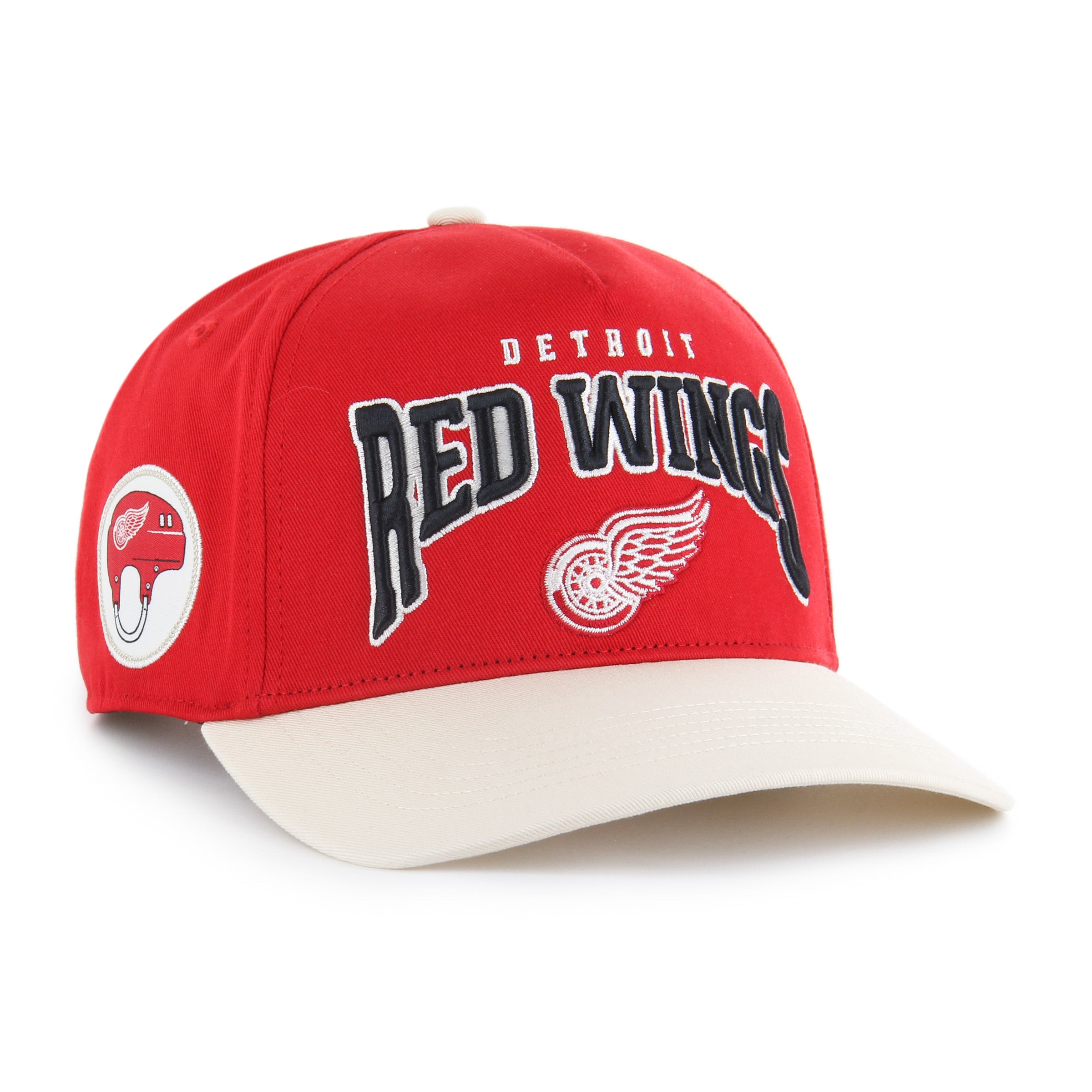 Detroit Red Wings NHL 47 Brand Men's Red Hard Hat Arch Hitch Snapback Hat