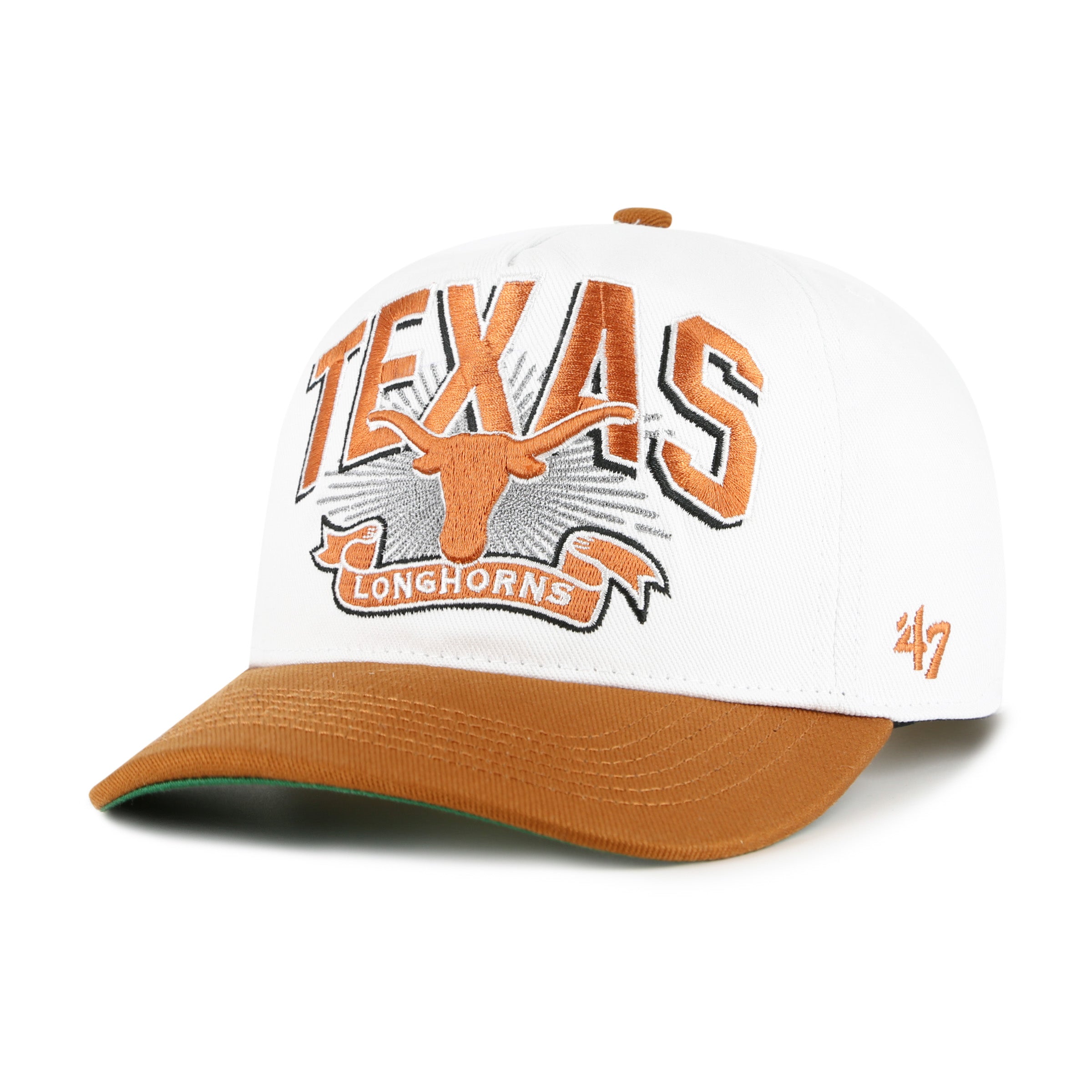 Texas Longhorns NCAA 47 Brand Men's White Prime Play Hitch Snapback Hat