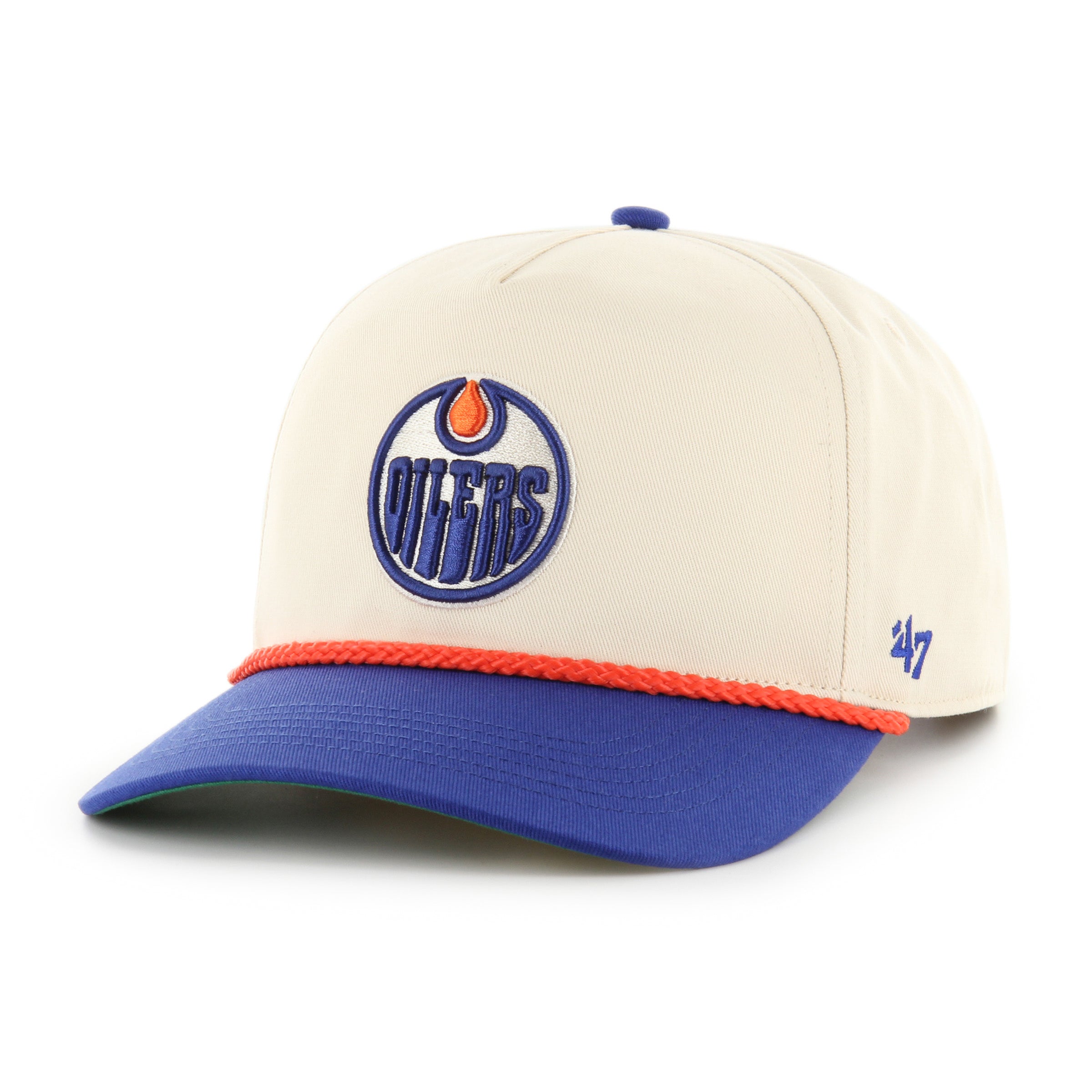 Edmonton Oilers NHL 47 Brand Men's Natural Two Tone Rope Hitch Adjustable Hat