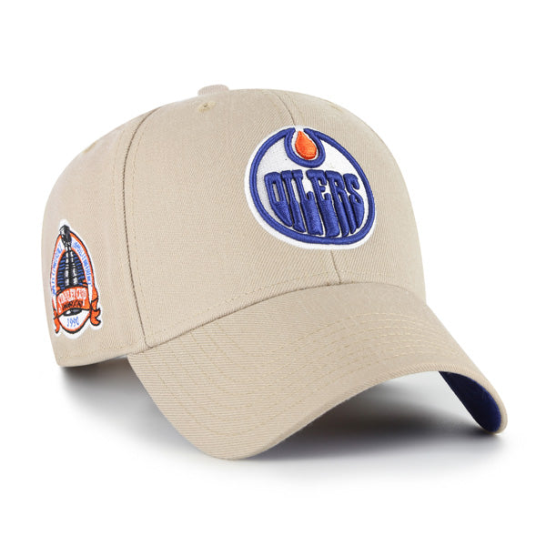 Edmonton Oilers NHL 47 Brand Men's Khaki MVP Sure Shot Snapback