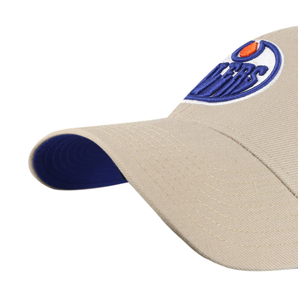 Casquette snapback MVP Sure Shot kaki pour homme des Oilers d'Edmonton de la LNH 47 Brand