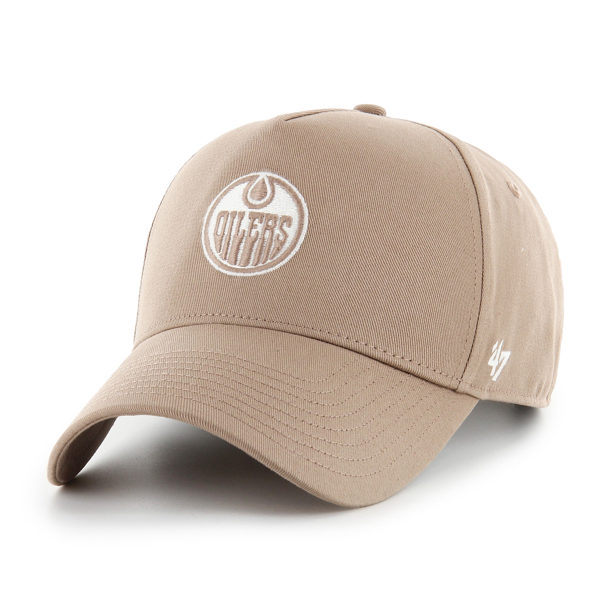Edmonton Oilers NHL 47 Brand Men's Sandstone Foundational Offside Hitch Adjustable Hat