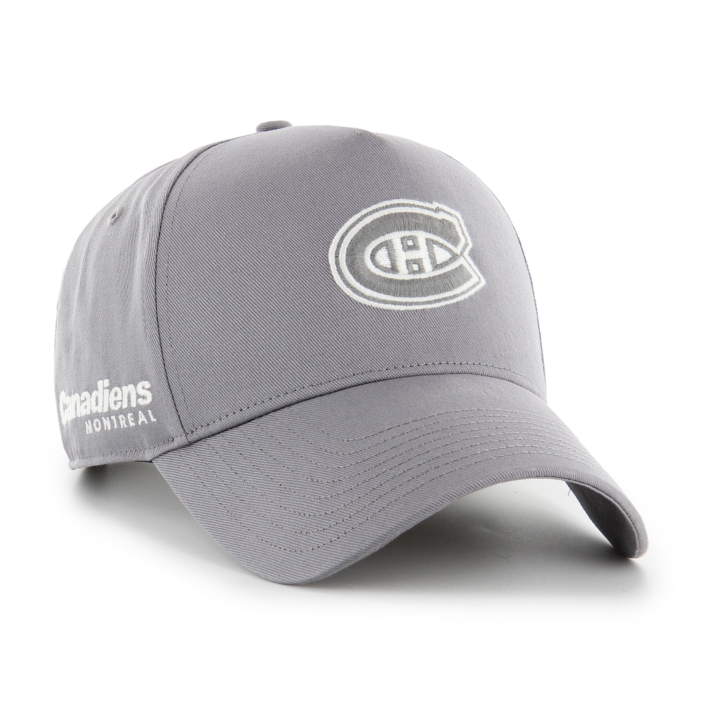 Montreal Canadiens NHL 47 Brand Men's Wolf Grey Foundational Offside Hitch Adjustable Hat