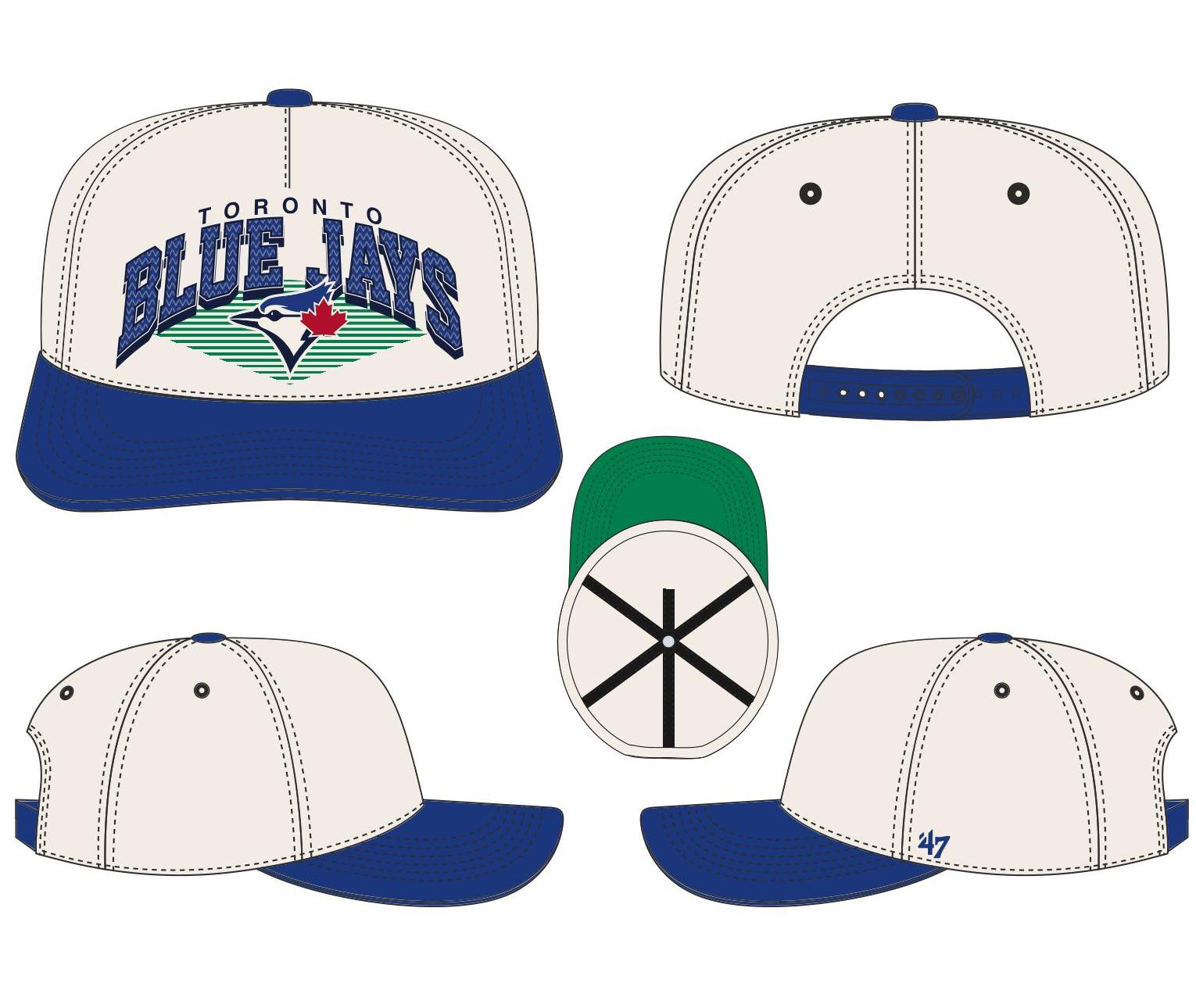 Toronto Blue Jays MLB 47 Brand Men's Pomona Two Tone Hitch Snapback Hat