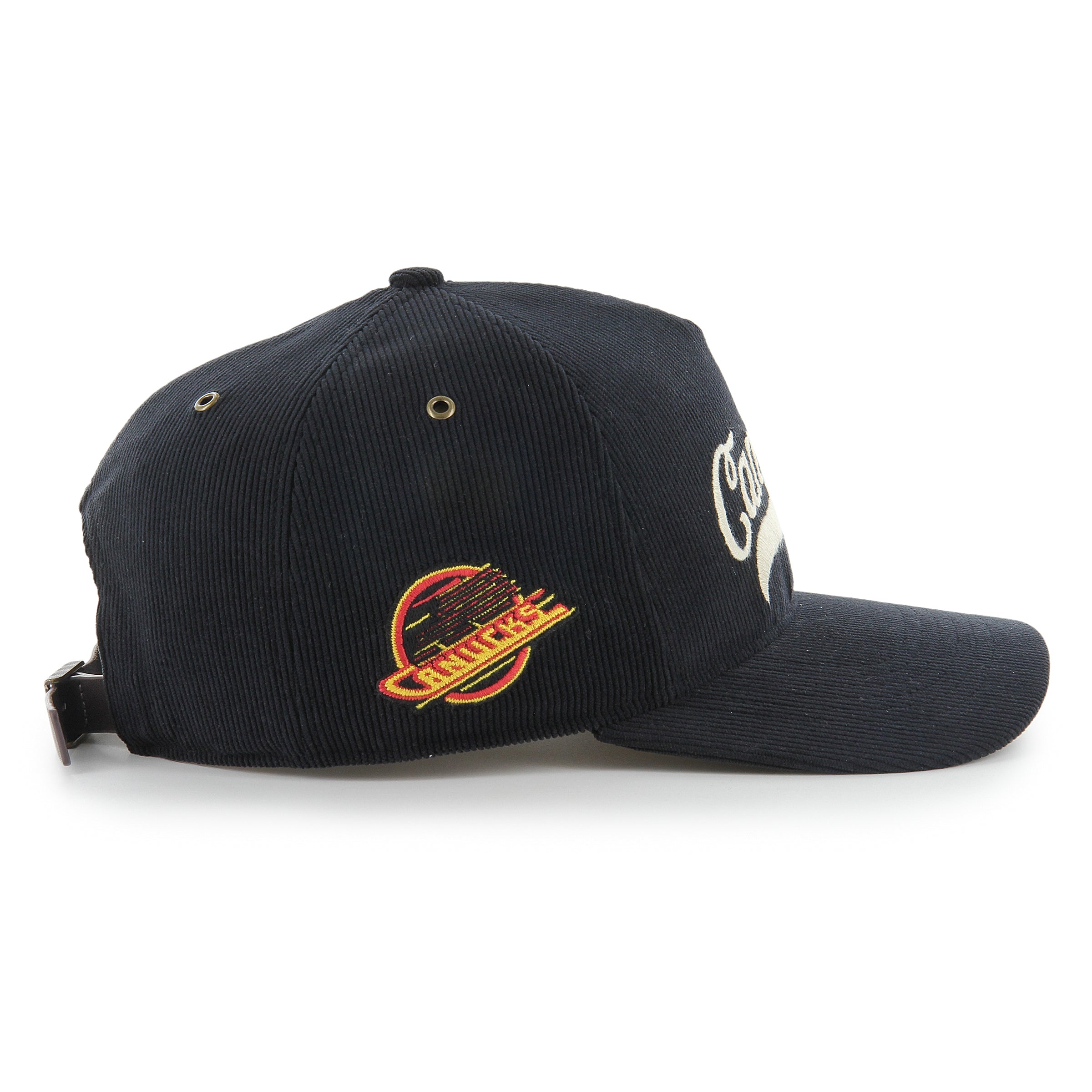 Vancouver Canucks NHL 47 Brand Men's Black Golden Age Cord Hitch Adjustable Hat