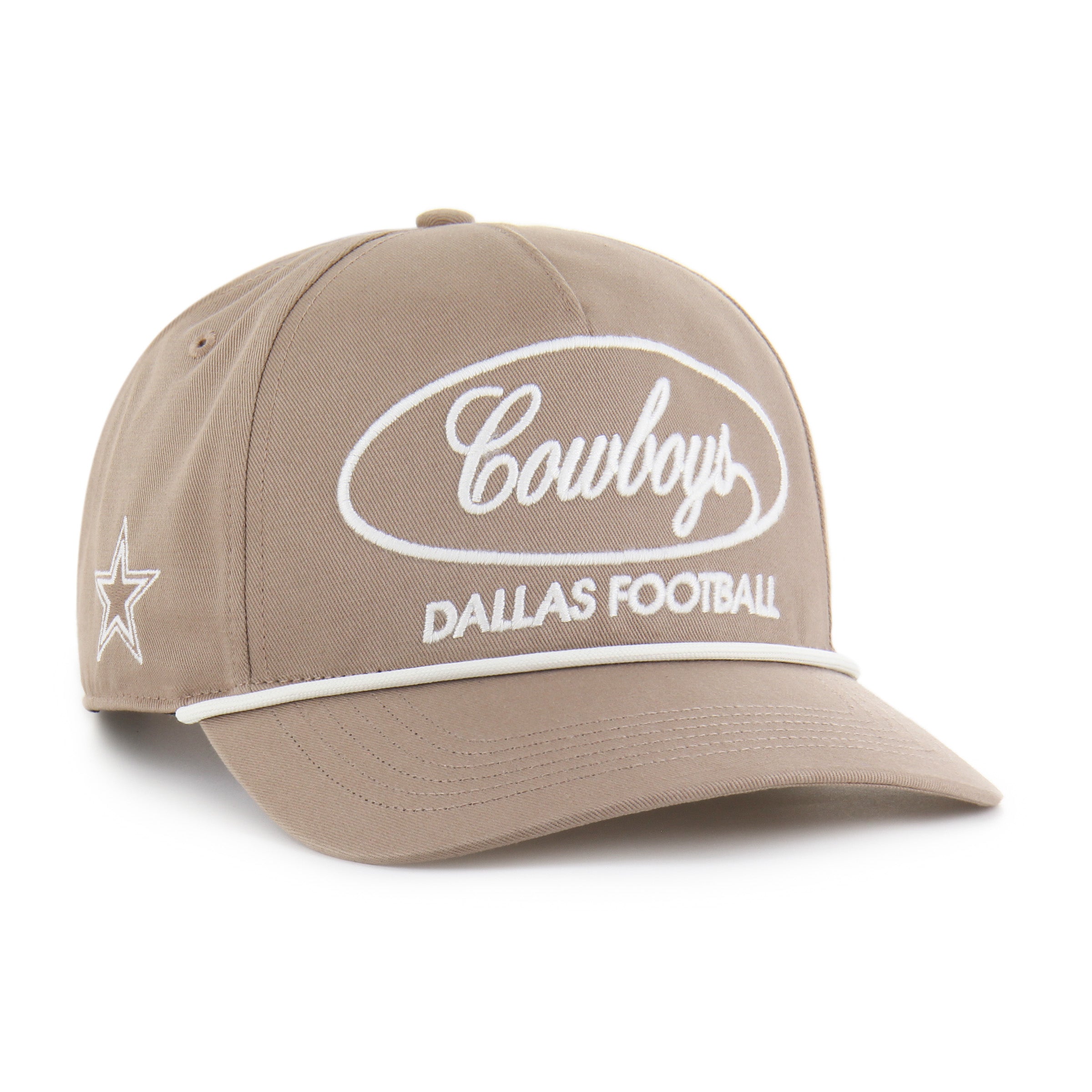Dallas Cowboys NFL 47 Brand Men's Sandstone Foundational Rope Hitch Snapback Hat