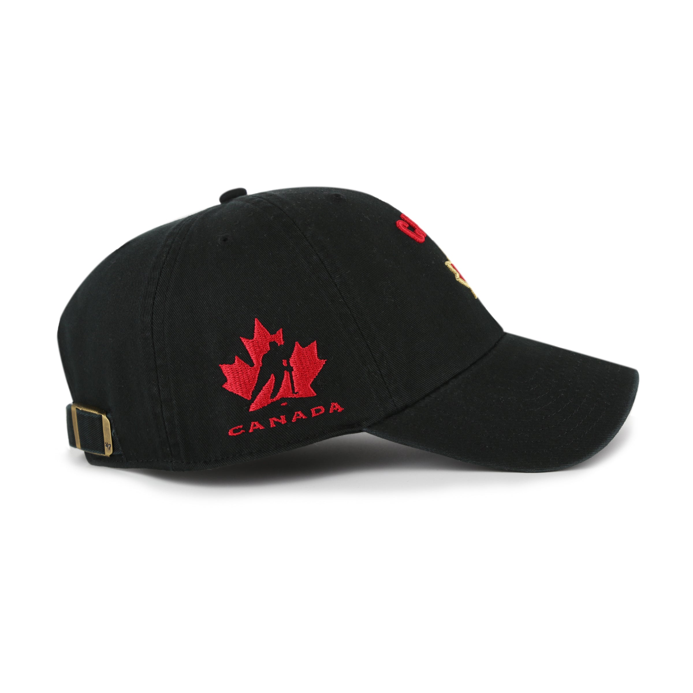 Hockey Canada IIHF 47 Brand Men's Black Sure Shot Clean Up Adjustable Hat