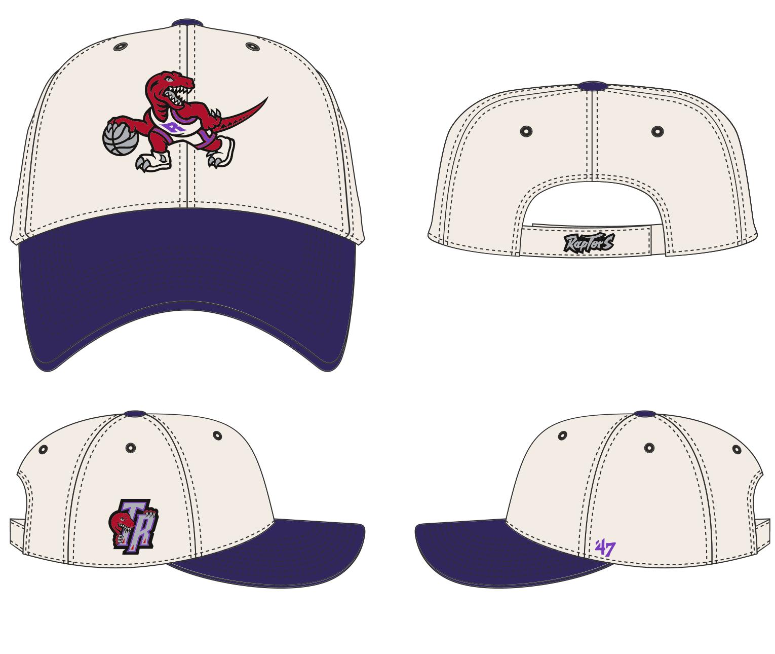 Toronto Raptors NBA 47 Brand Men's Two Tone Sure Shot MVP Adjustable Hat