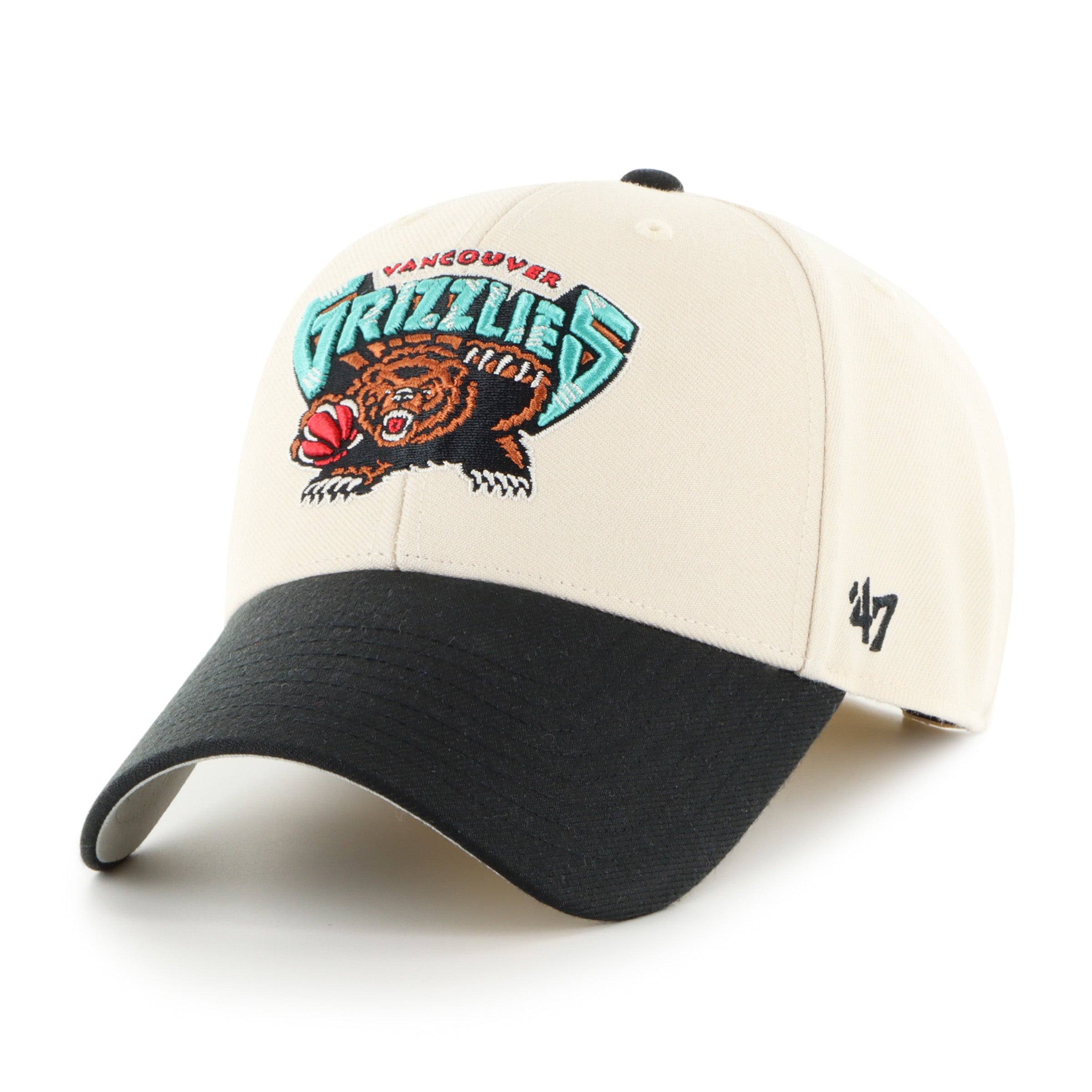 Vancouver Grizzlies NBA 47 Brand Men's Two Tone Sure Shot MVP Adjustable Hat
