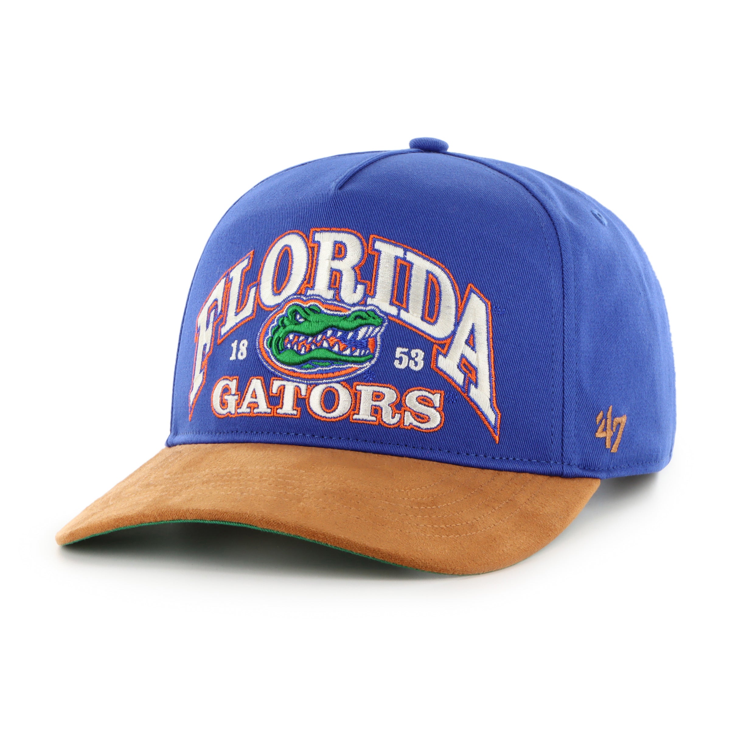 Florida Gators NCAA 47 Brand Men's Royal Break Wood Suede Hitch Snapback Hat