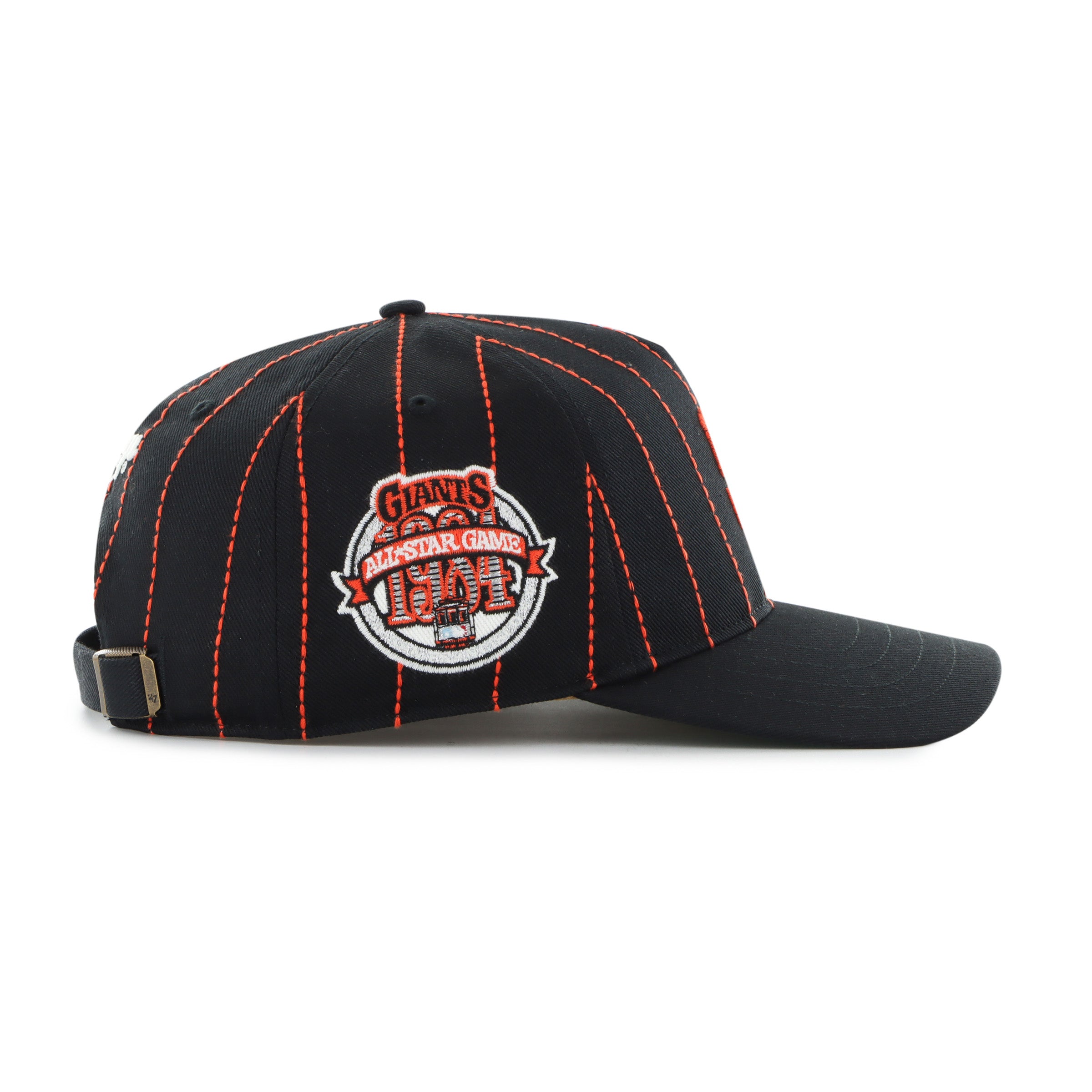 San Francisco Giants MLB 47 Brand Men's Black Rawlings Pinstripe Hitch Adjustable Hat