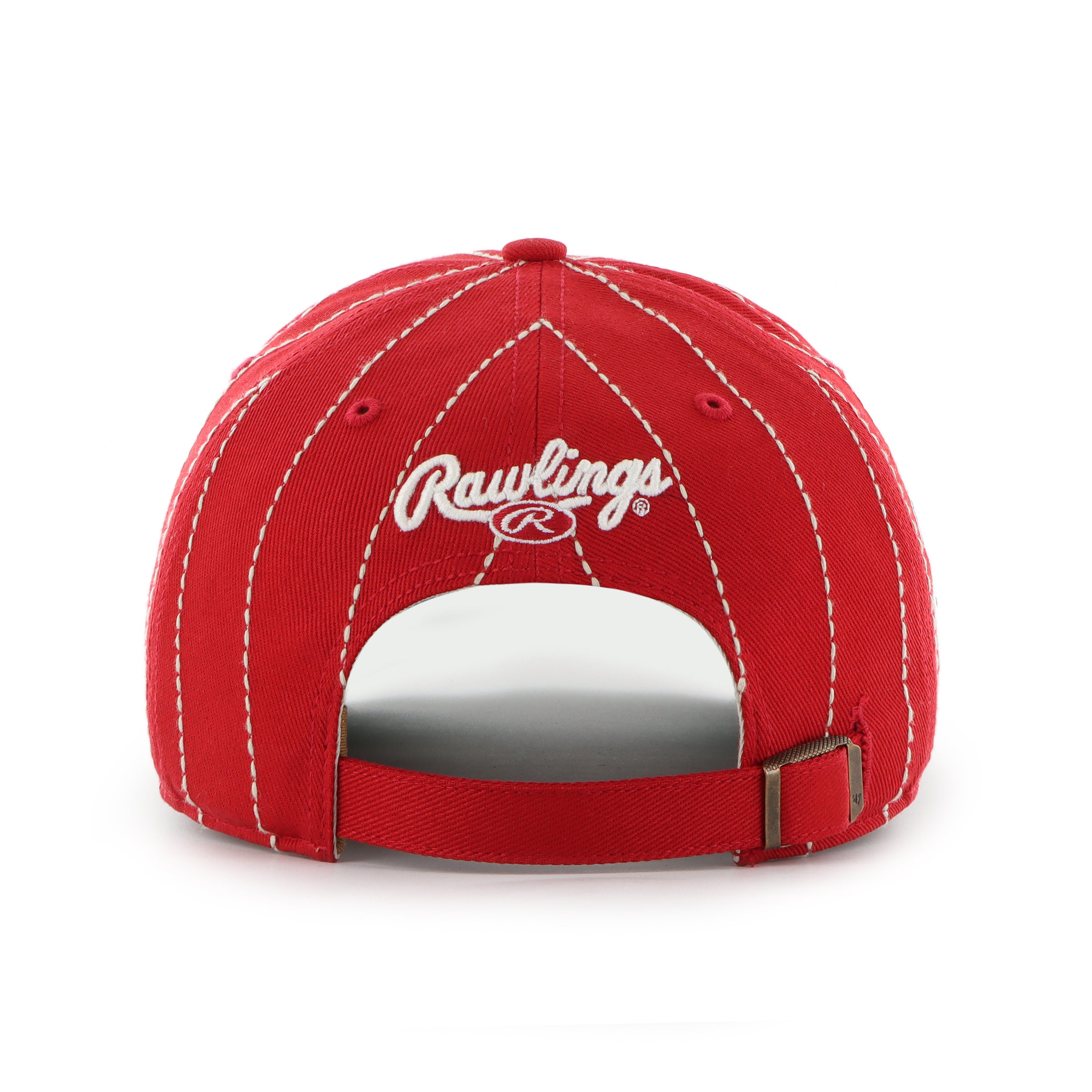Cincinnati Reds MLB 47 Brand Men's Red Rawlings Pinstripe Hitch Adjustable Hat
