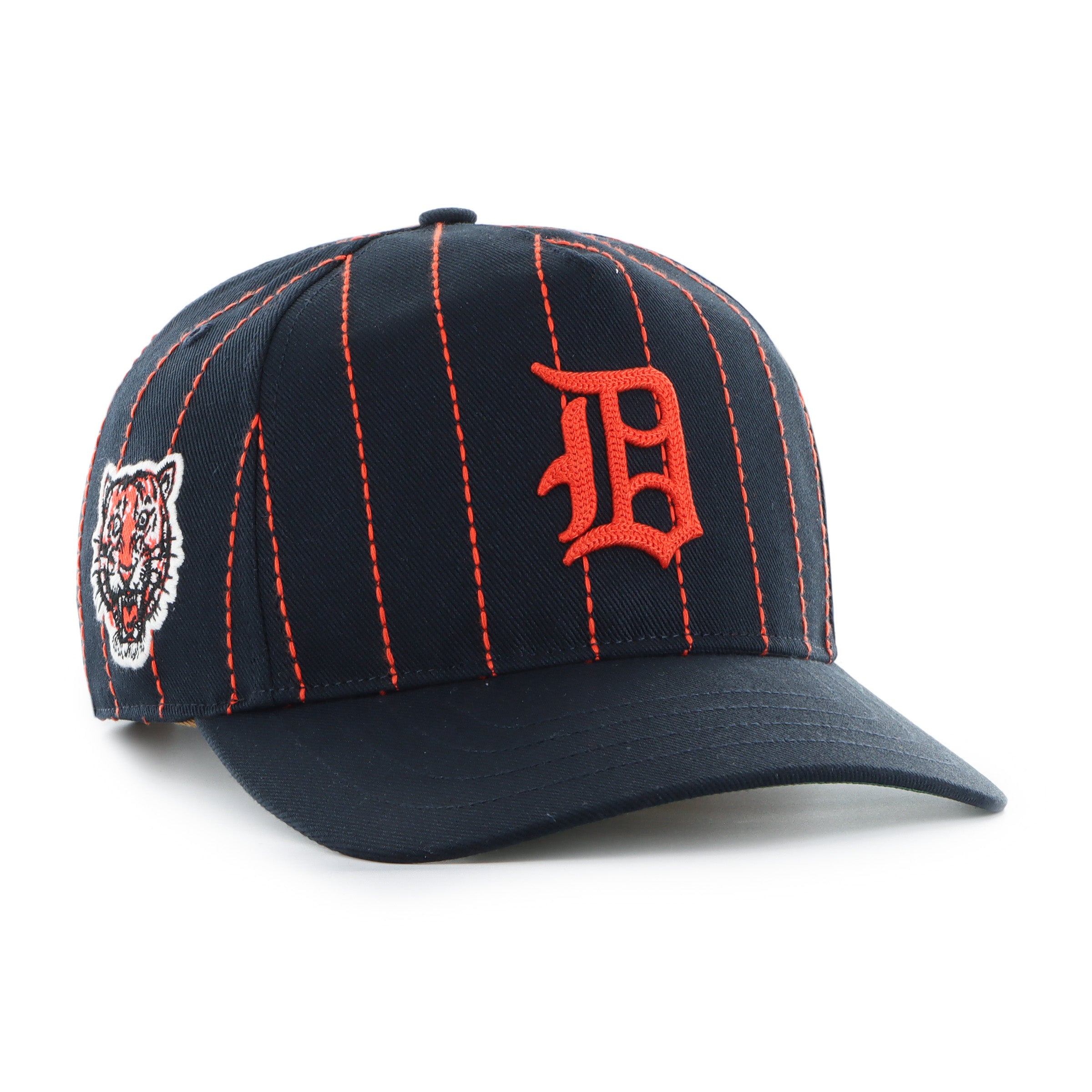 Detroit Tigers MLB 47 Brand Men's Black Rawlings Pinstripe Hitch Adjustable Hat