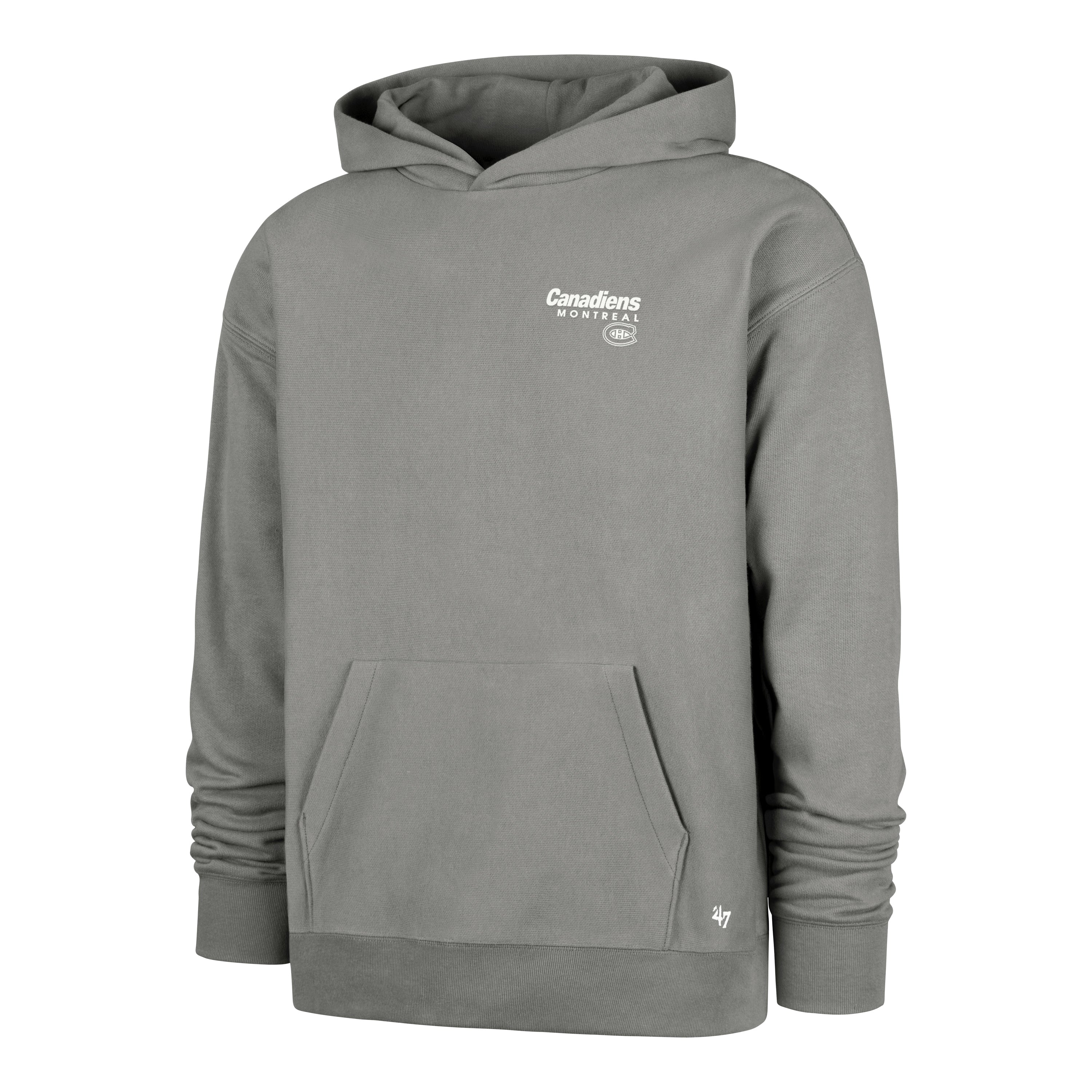 Montreal Canadiens NHL 47 Brand Men's Wolf Grey Sandstone Triple Double Foundation Hoodie