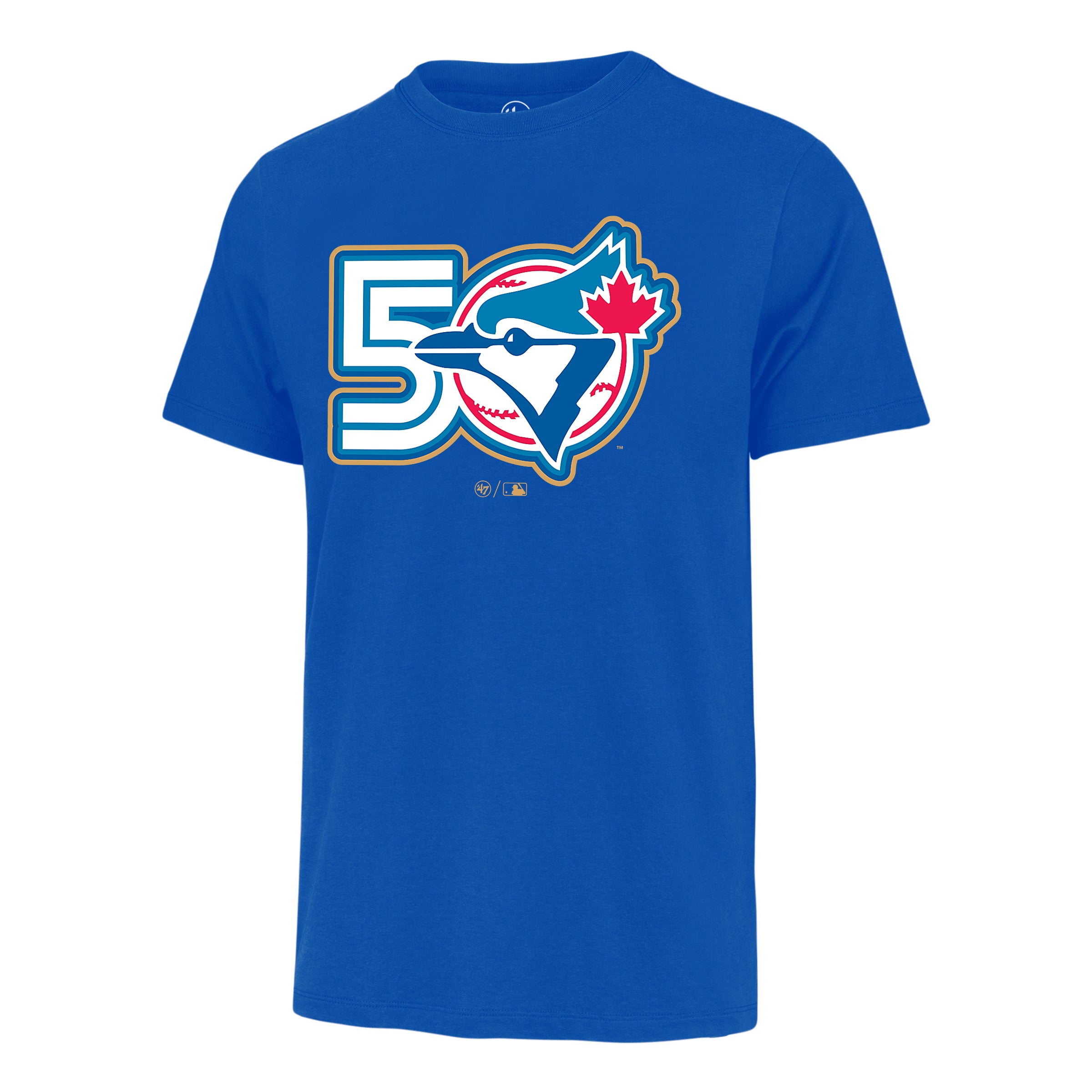 Toronto Blue Jays MLB 47 Brand Men's Royal Blue 50th Season Fan T-Shirt