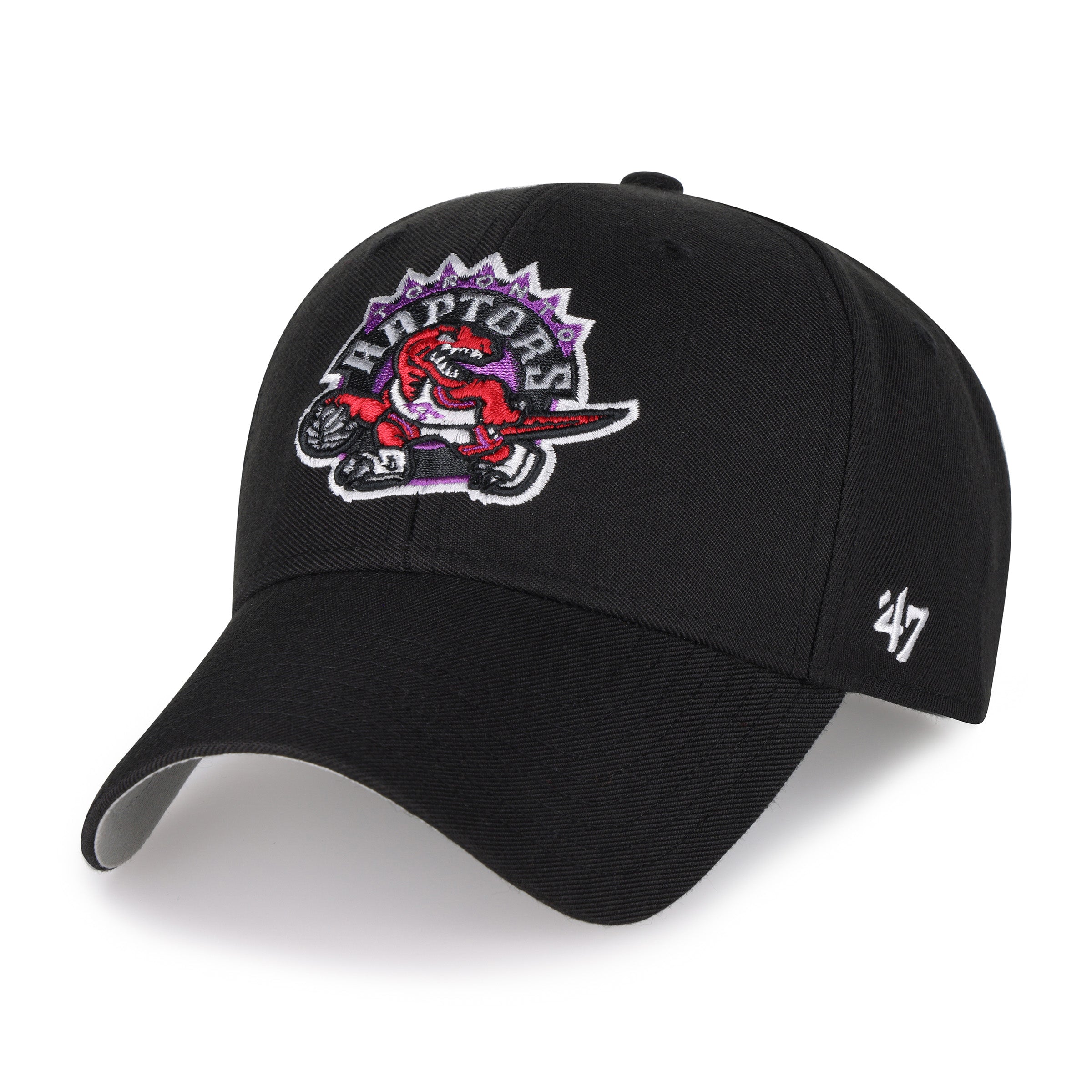 Toronto Raptors NBA 47 Brand Men's Black 1995 Logo MVP Adjustable Hat