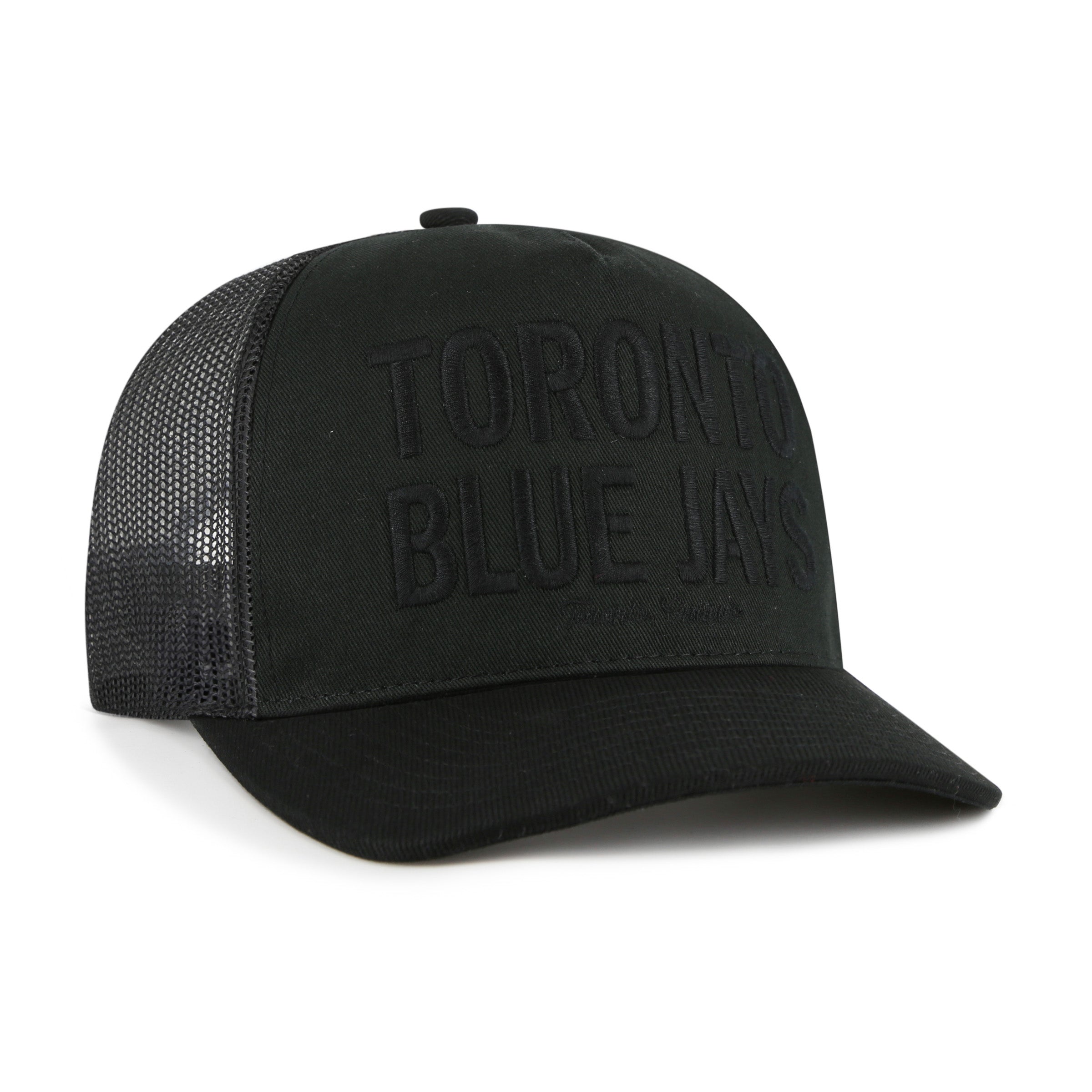 Toronto Blue Jays MLB 47 Brand Men's Black Contemporary Trucker Snapback Hat