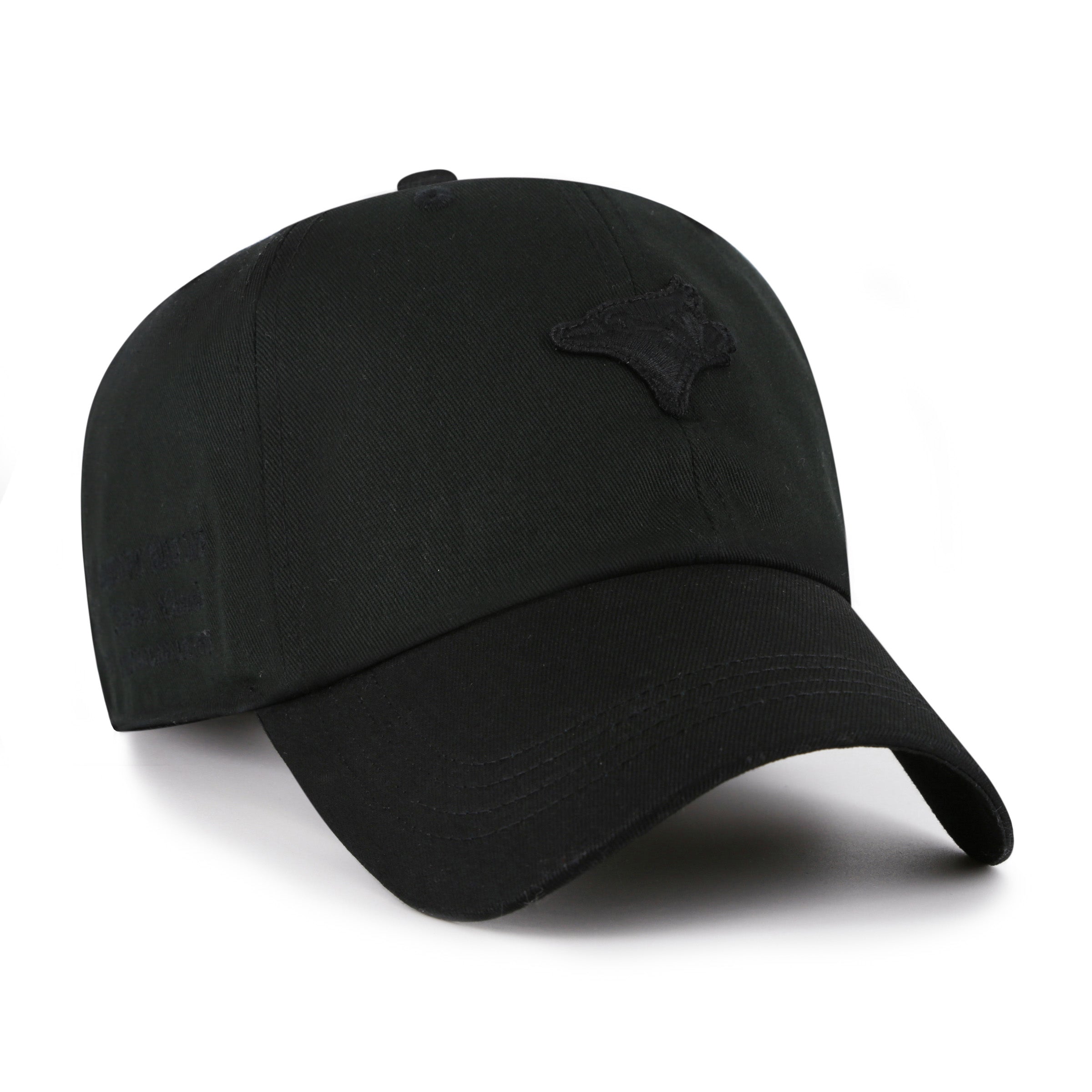 Toronto Blue Jays MLB 47 Brand Men's Black on Black Contemporary Clean Up Adjustable Hat