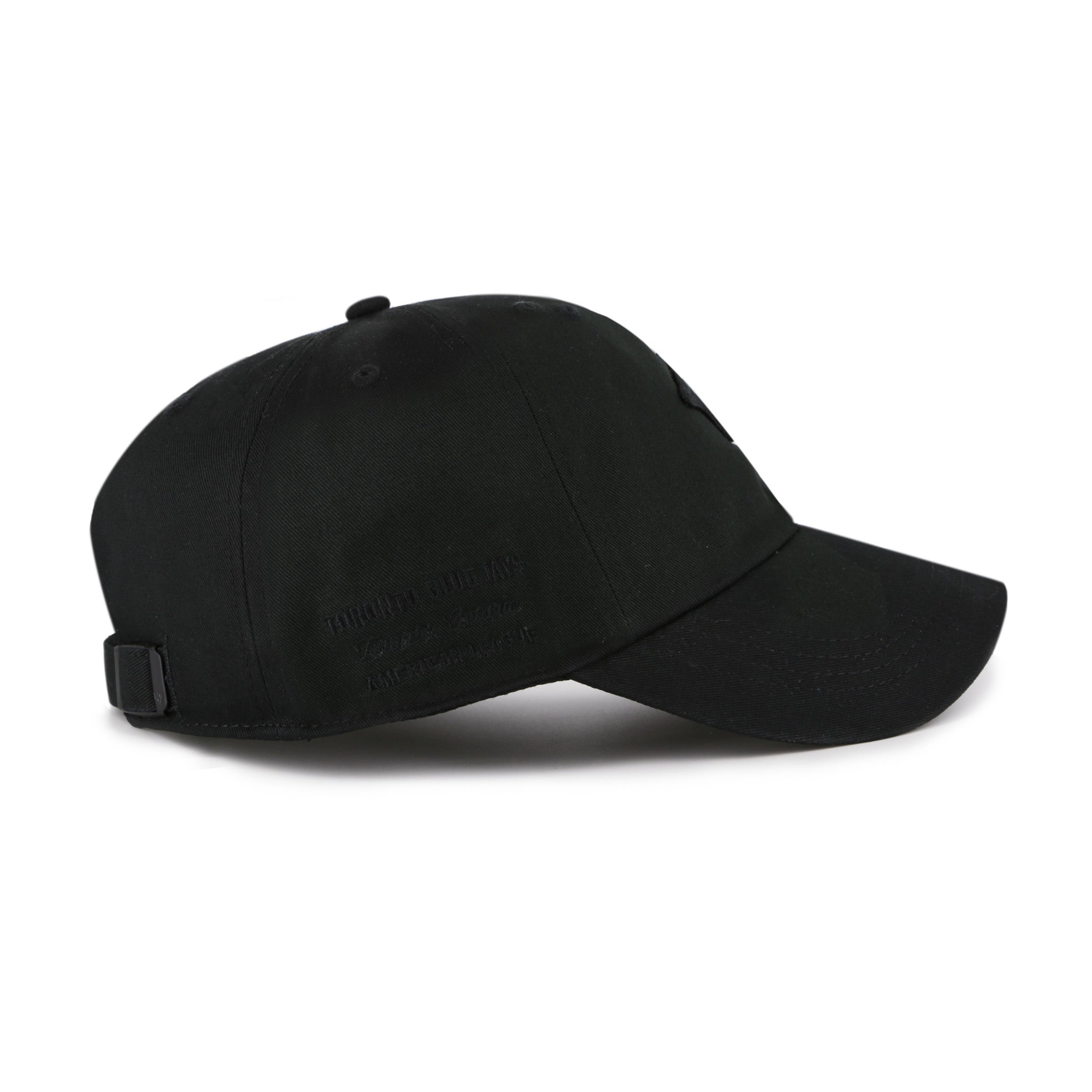 Toronto Blue Jays MLB 47 Brand Men's Black on Black Contemporary Clean Up Adjustable Hat