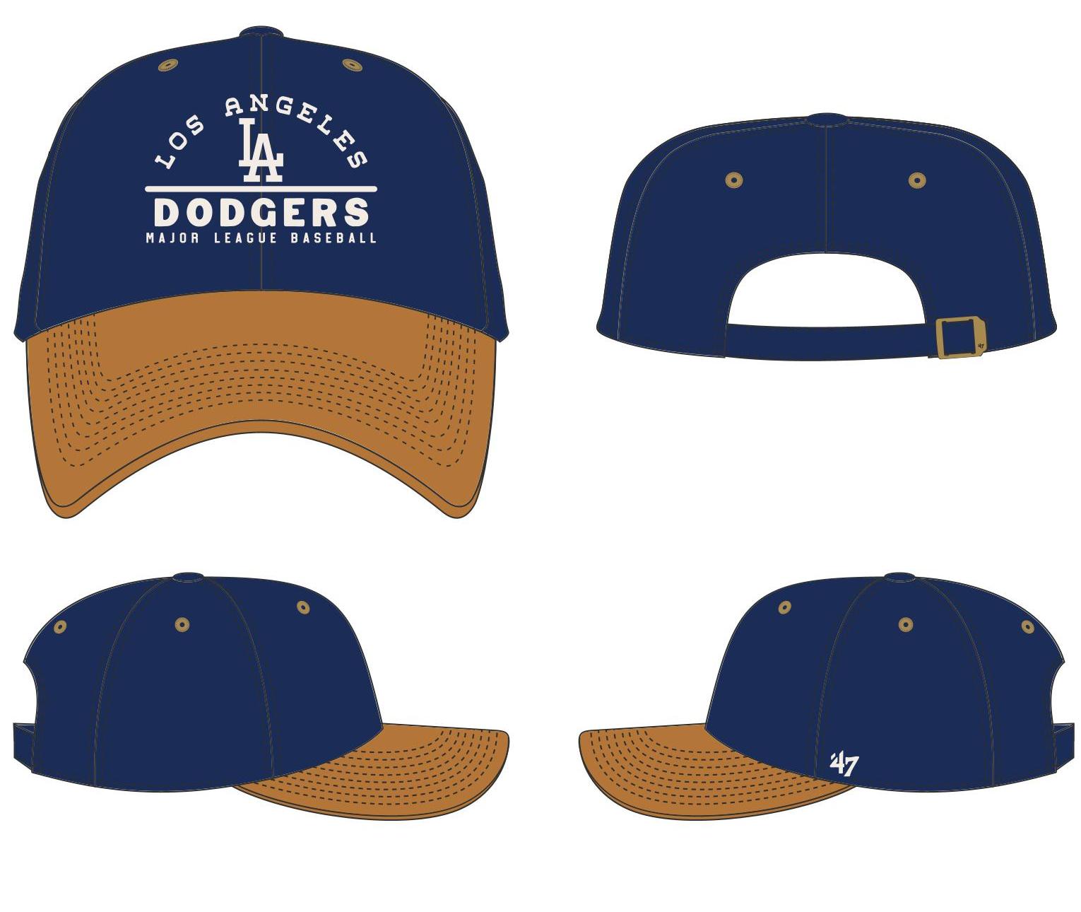 Los Angeles Dodgers MLB 47 Brand Men's Royal Windham Suede Clean Up Adjustable Hat