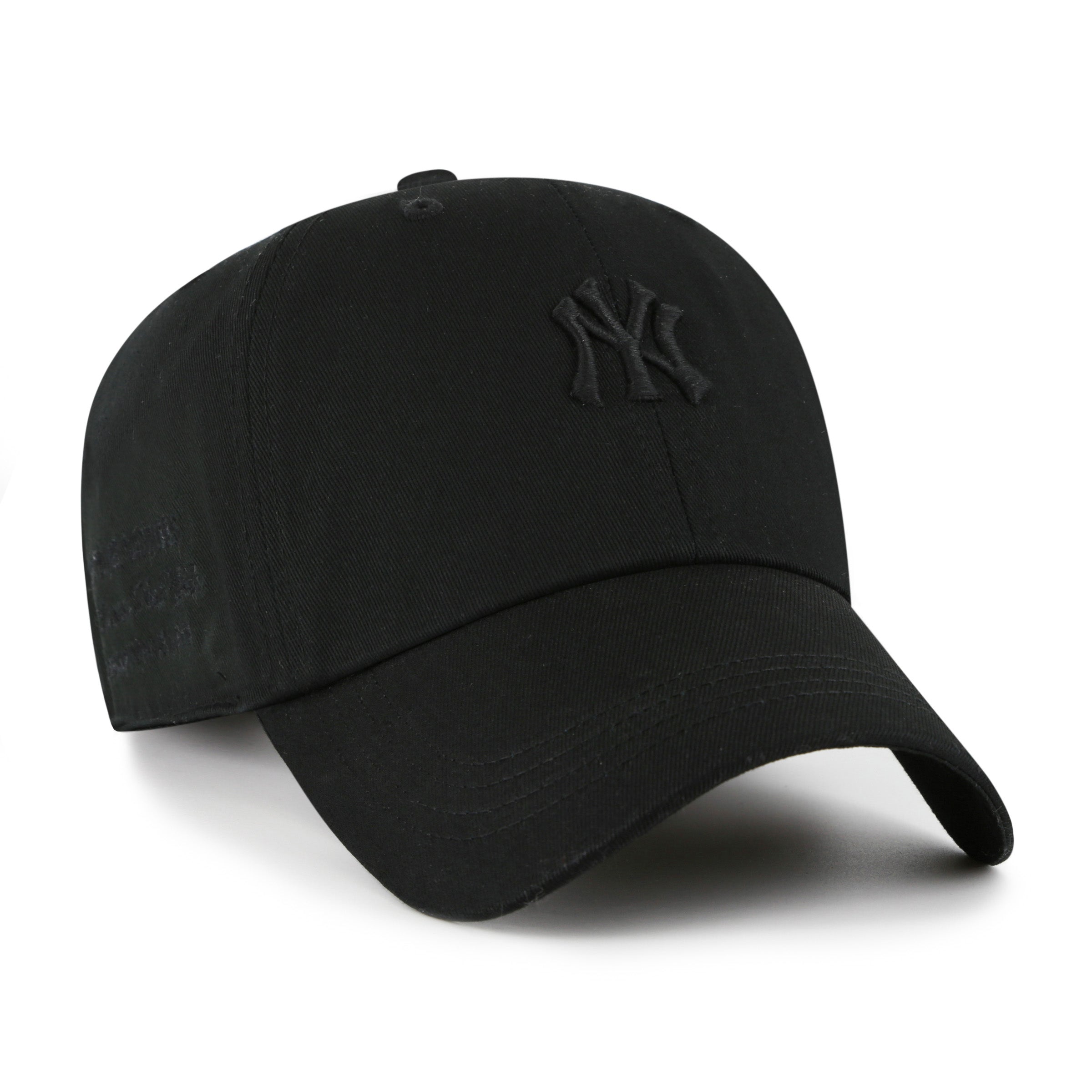 New York Yankees MLB 47 Brand Men's Black on Black Contemporary Clean Up Adjustable Hat